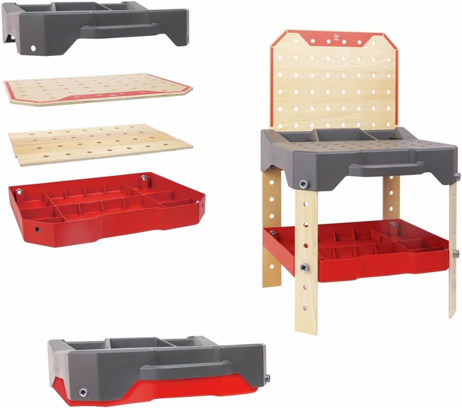 Hape Vehicle Service & Repair Shop Tools Workbench Kids/Toddler Pretend Toy 3+ image number 6