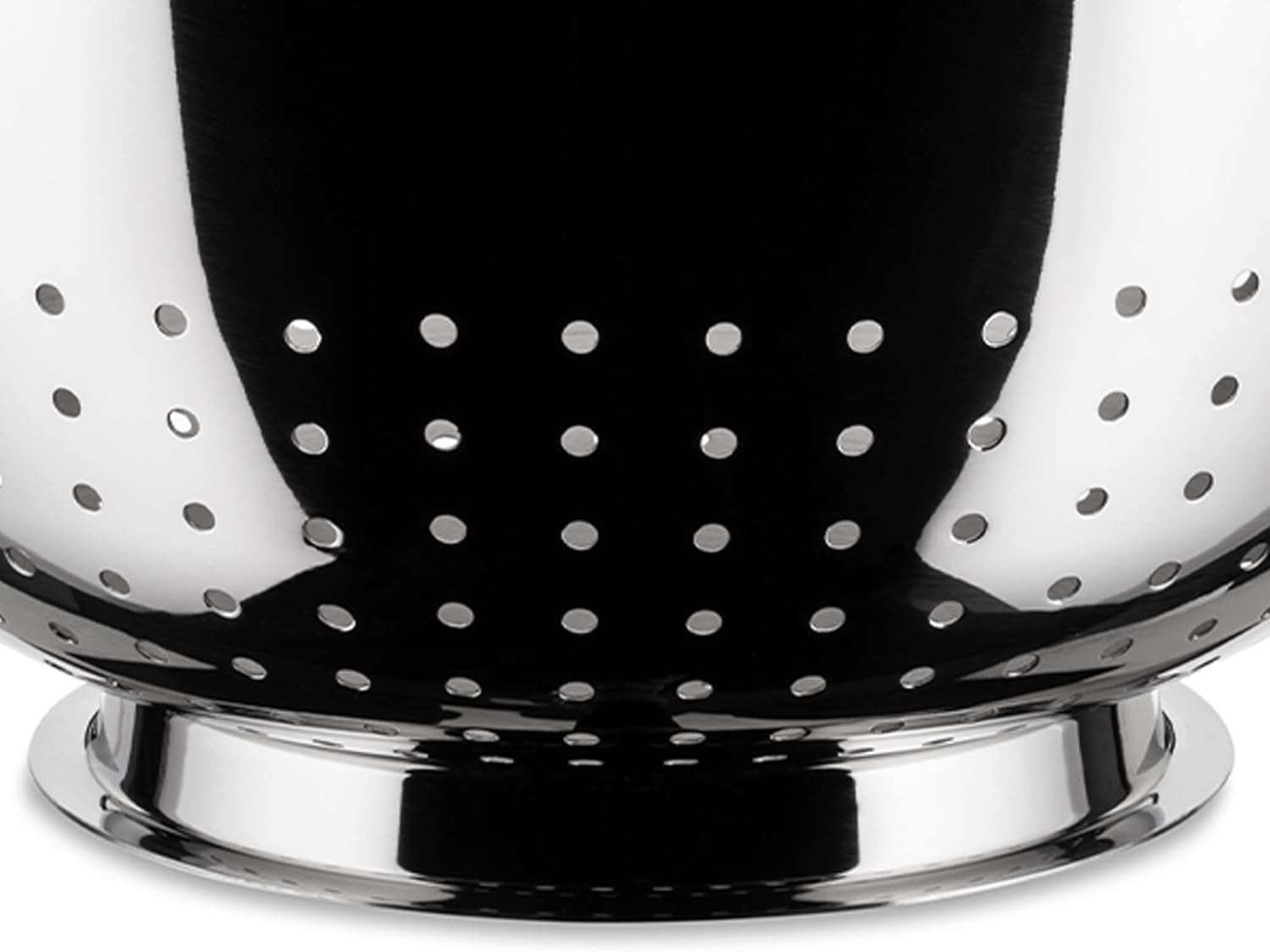 Alessi POTS & Pans, Colander in 18/10 Stainless Steel Mirror Polished,8.75 Inch, Medium image number 1