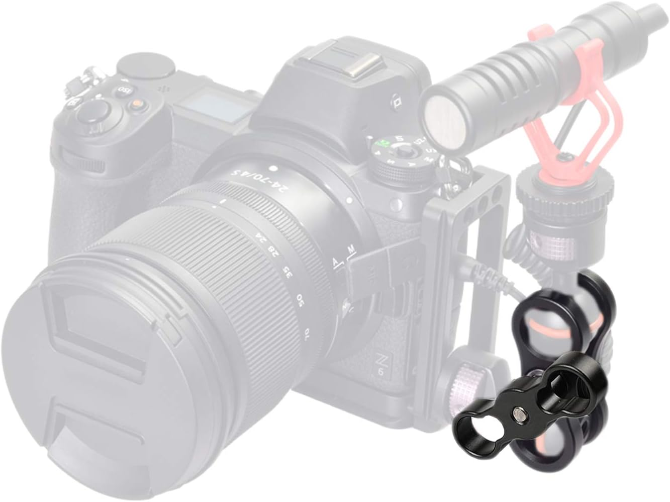 WLPREOE 2Pcs 1" Aluminum Ball Clamp Mount for Underwater Diving Light Arms Tray System, Compatible with RAM Ball Mount Base image number 3