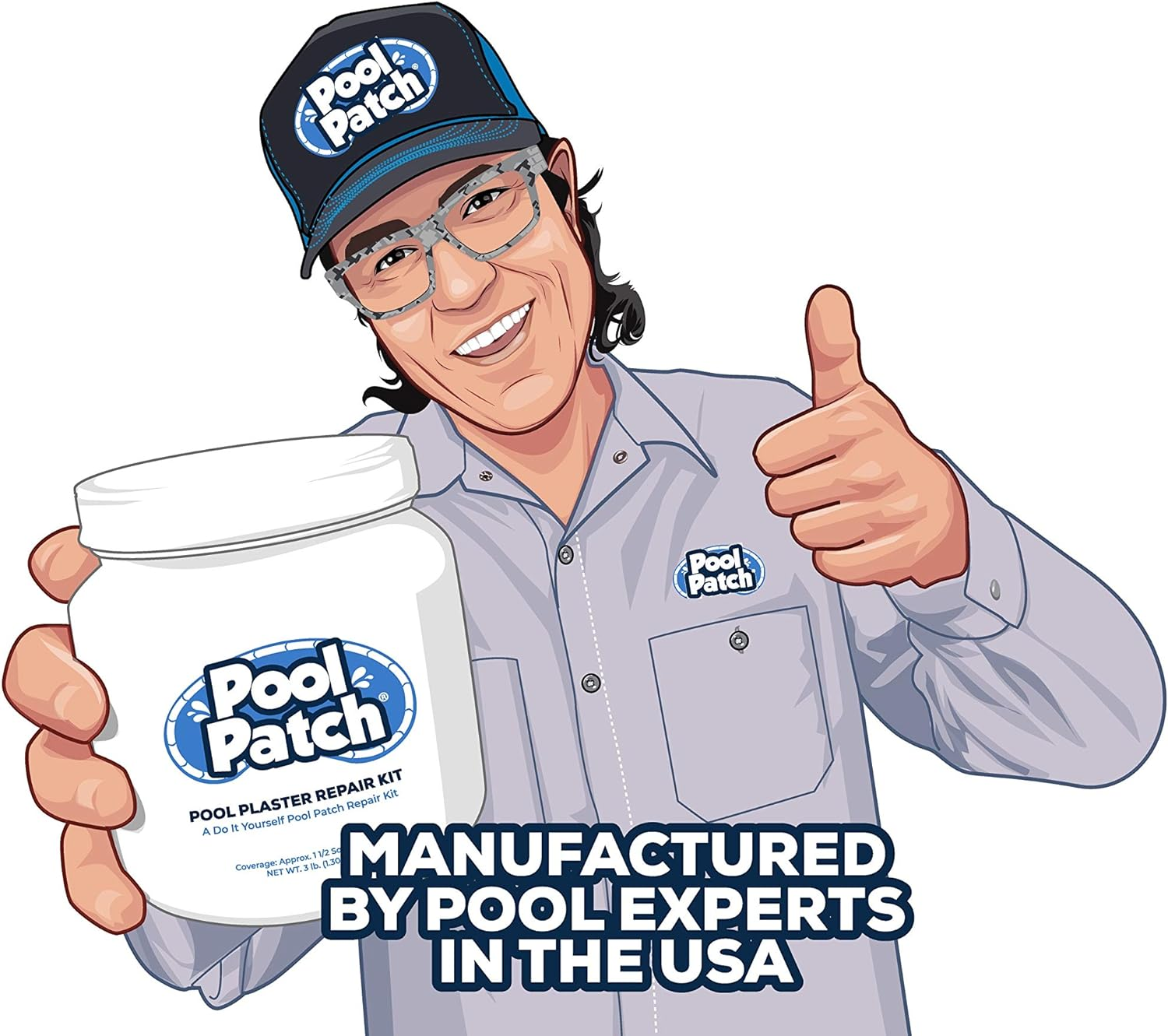 Pool Patch Pool Plaster Repair Kit, 3-Pound, White