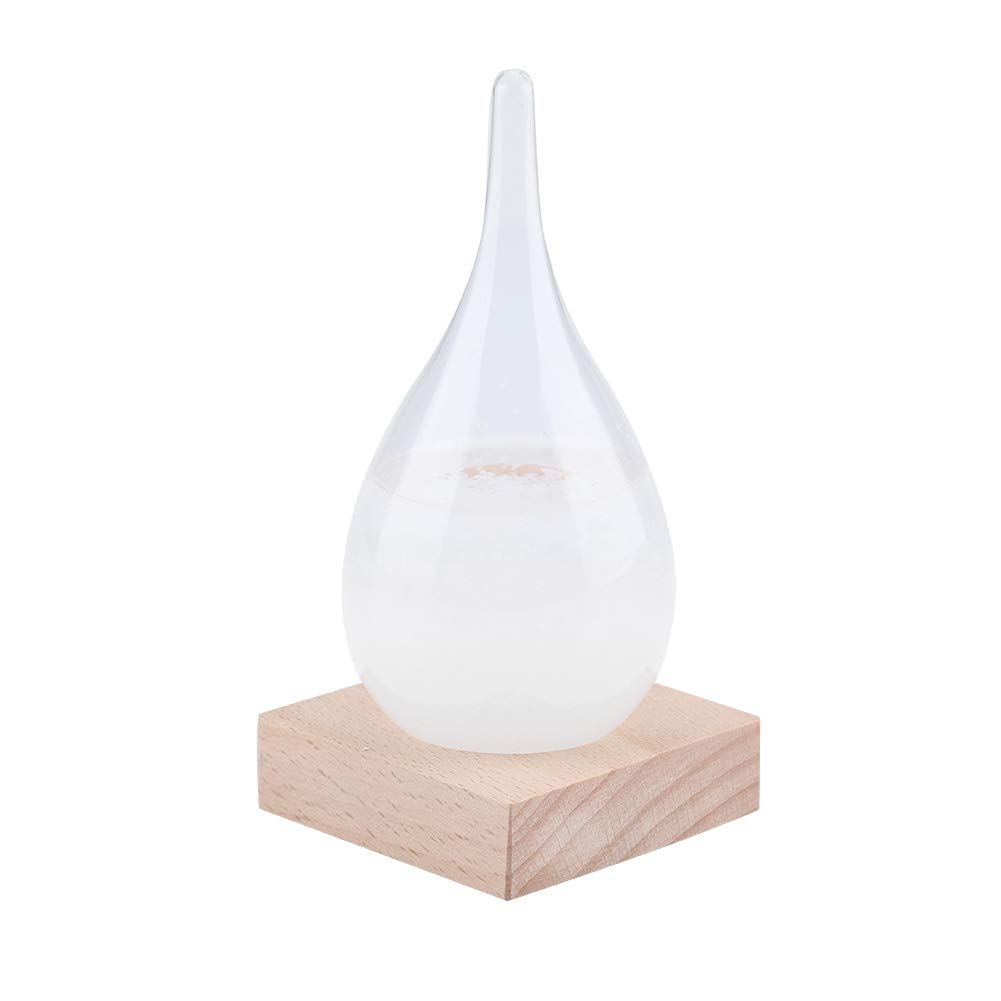 Glass Creative Drop-Shaped Glass Bottle Desktop Weather Station Weather Predictor Stations image number 2