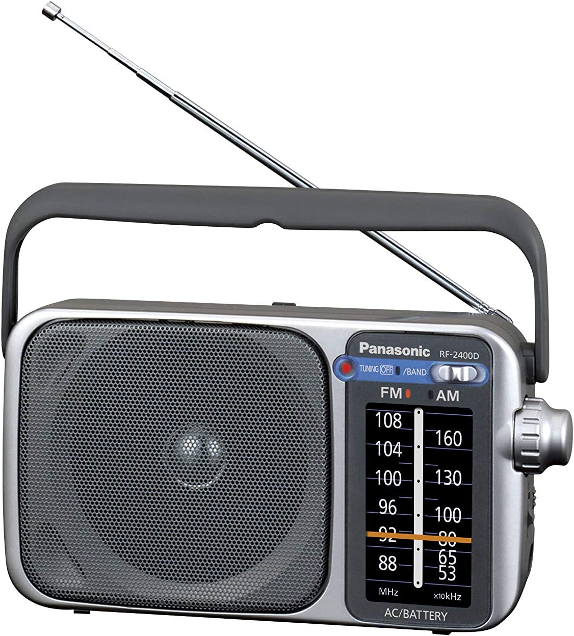 Panasonic Portable AM/FM Radio (RF-2400DGN-S) (Renewed) image number 1
