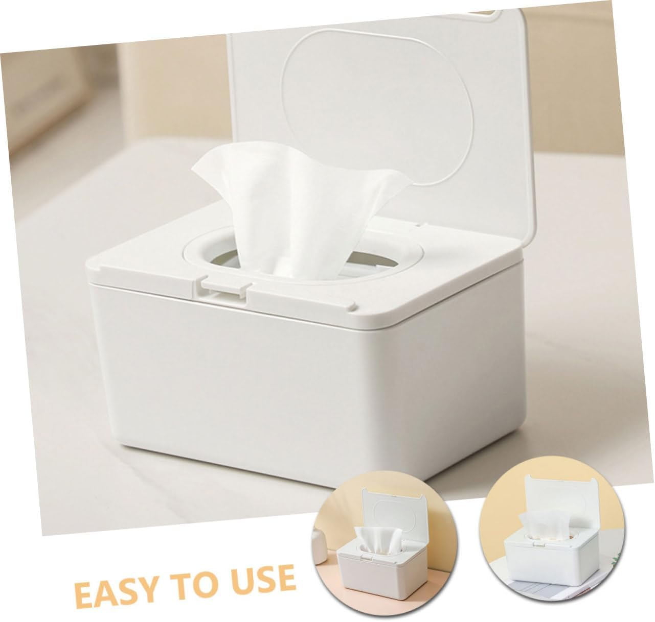 2Pcs Wipe Dispensers Portable Reusable Wipe Holders for Bathroom Storage Compact Containers for Wet and Dry Desktop Organizer image number 5