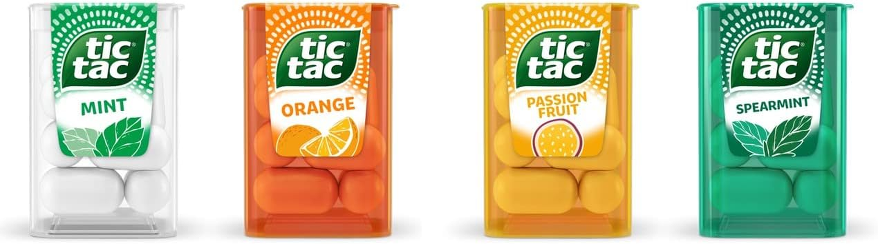 Tic Tac Mini Mints, Gift Box, Multipack with Mint, Spearmint, Orange and Passion Fruit, 62 Packs (3.4G Each) image number 1