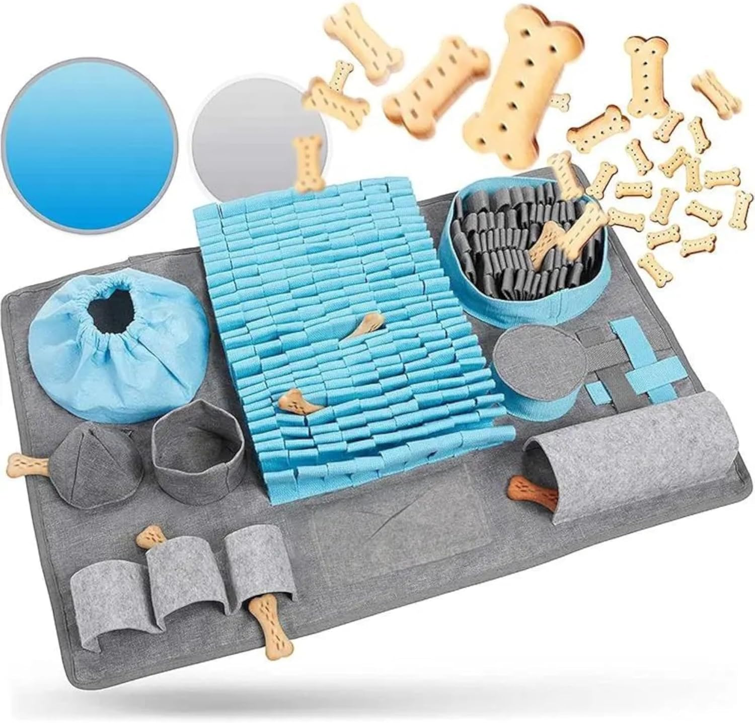 ROY Sniffing Rug for Dogs, Food Sniffing Feeding Mat - Sniffing Mat Dog, Puppy Training Mat for Slow Feeding, Dog Game Training Mat - Intelligence Toy for Dogs image number 2