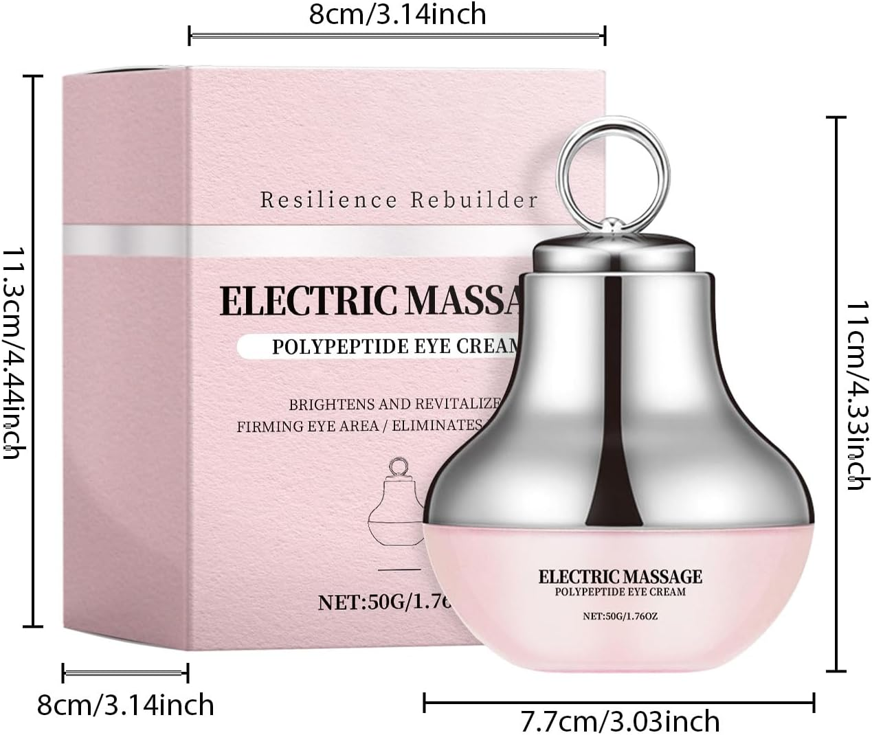 Electric Massage Eye Cream for Dark Circle,Tired Eye Refreshment with Gentle Vibration,Firm and Smooth of Fine Lines, for Anti-Wrinkle, Firming, Moisturizing image number 6