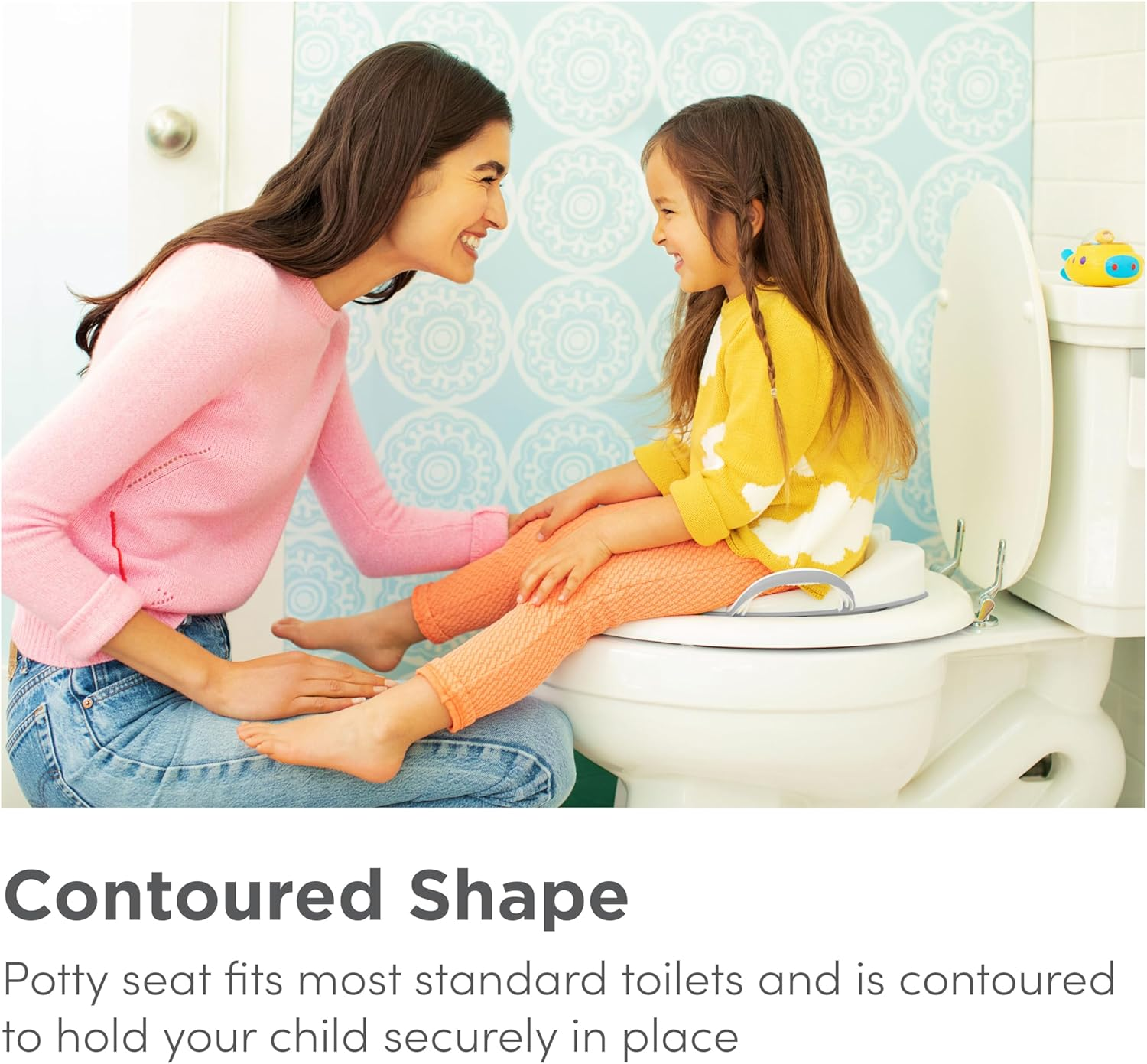 Munchkin Sturdy Potty Seat | Toddler Toilet Seat with Handles and Legs | Portable, Grey image number 4