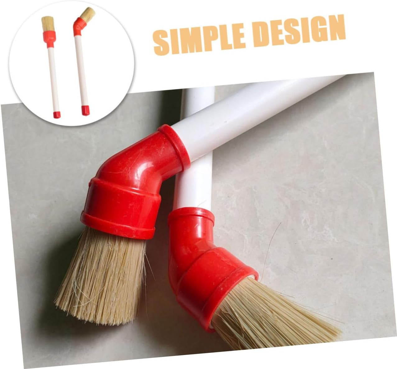 MUSISALY 2Pcs Car Tire Grease Brushes with Soft Bristles Automotive Wheel Cleaning Brush for Vehicle Tire Maintenance and Detailing Versatile Scrubbing Tool for All Tyres image number 1