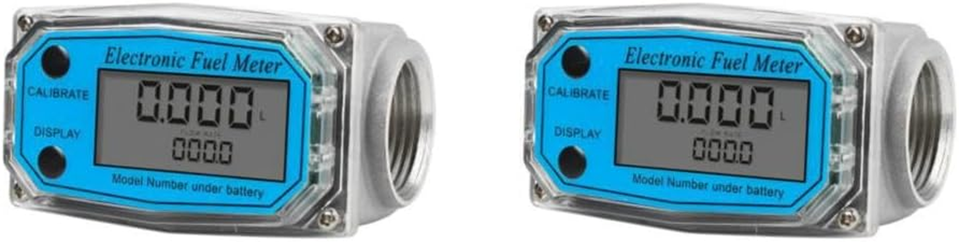 Electronic Turbines Flows Meter High Accuracy Measuring Flowmeter Gauge LCD PCB Flows Indicator Sensor Counter, 1.5Inch