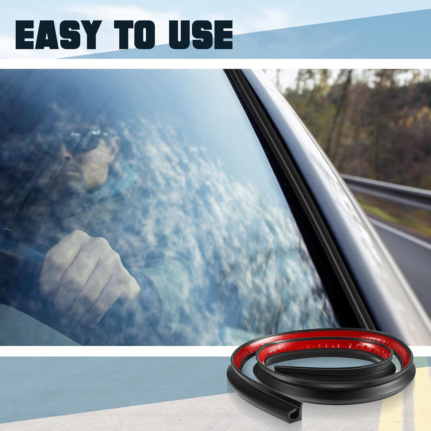 Saysurey 2 Pcs Car Wire Hider Two-Light Switch Kit Total 6.56 Ft Car Concealed Wire Cover for Roof Light Bar with Adhesive Backing for Hide Roof Rack Light Bar image number 3