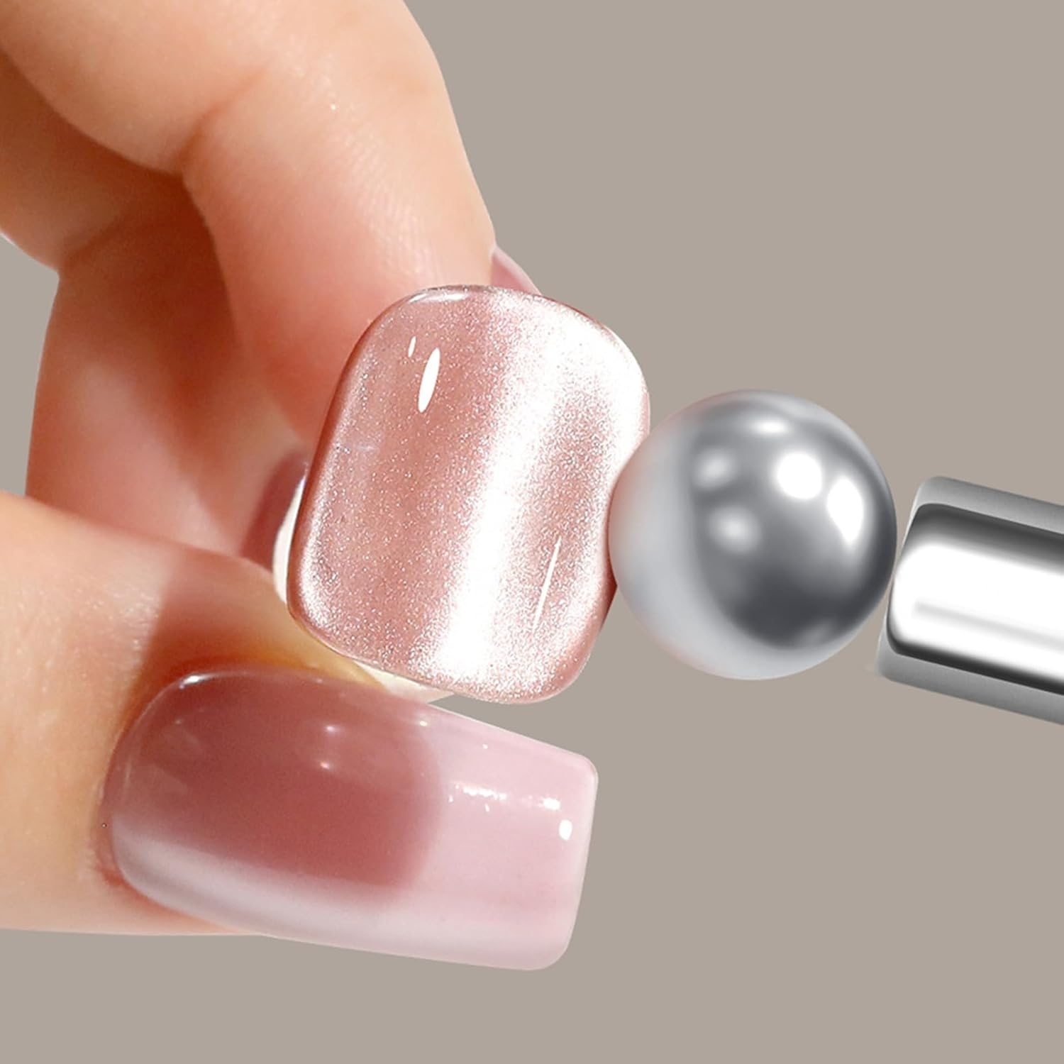 Nail Magnet | Kitten Eye Nail Craft Magnet with 2 Tips | Ergonomic Grip Multi-Functional Beauty Accessories for Gathering Salon Studio Dating Fingernails Polish image number 4