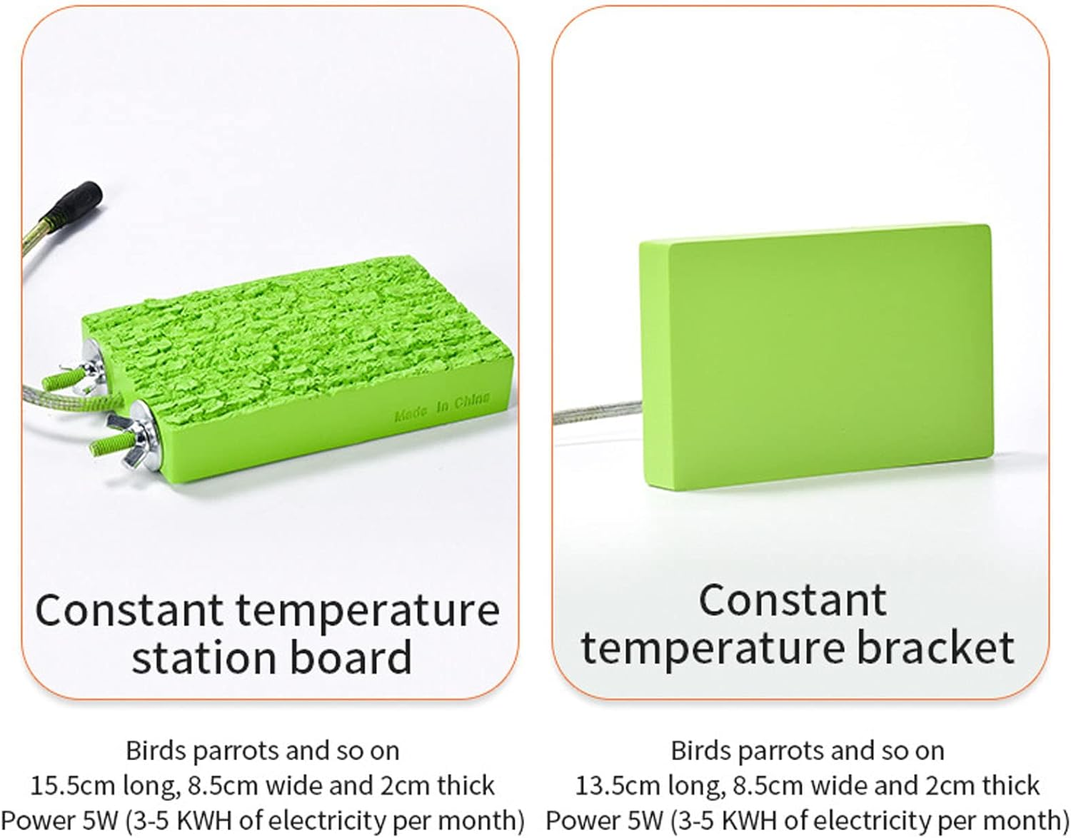 Topiky Bird Pole Heating Platform Constant Temperature 5W Safe Small Pet Warm Deck Board Cage Accessories Exercise Toy for Pets Parrots Budgies Parakeets (EU) image number 5