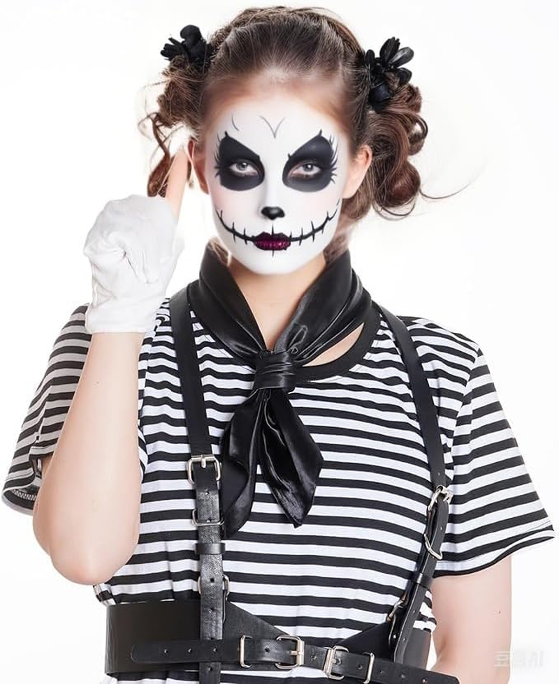 Fsfsdg Square Chiffon Scarf Ribbon Neck Scarf Satin Scarf Handkerchief for Halloween Retro Women Girls Costume Accessory