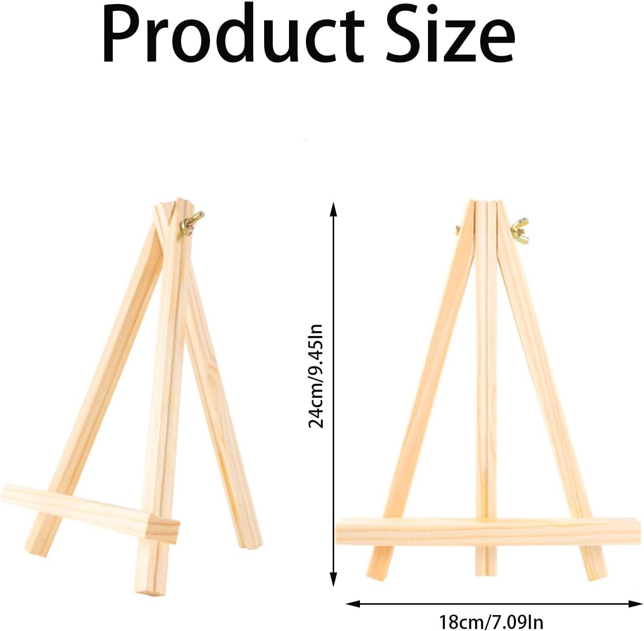 9 Inch Wood Easels, Mini Wood Easels for Painting Canvases, Art, Crafts, Tripod Easel Stand Kids Student Tabletop Easels for Painting(4Pcs) image number 4