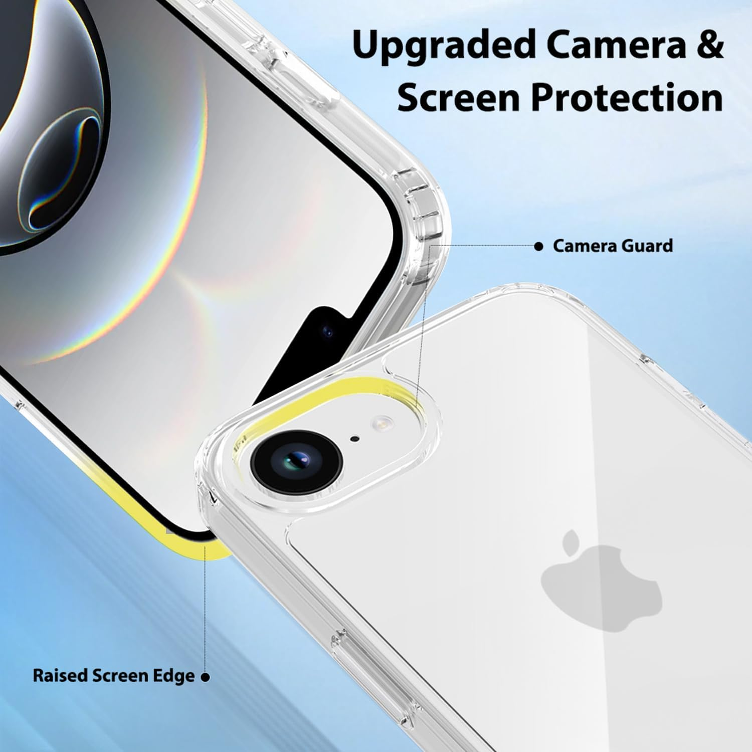 T Tersely Crystal Clear Case for Iphone 16E 2025(6.1-Inch), [Anti-Yellowing] Hard Back Slim Shockproof Bumper Anti-Scratch, Suitable for Wireless Charging image number 4