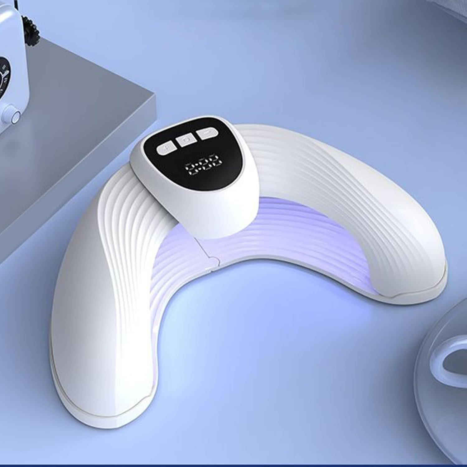 Nail UV Lamp - Gel Nail UV Light with Timer - Tools Quick-Drying Foldable Dryer U Shaped Polish Care for Home Spa Camping Salon Desk image number 6