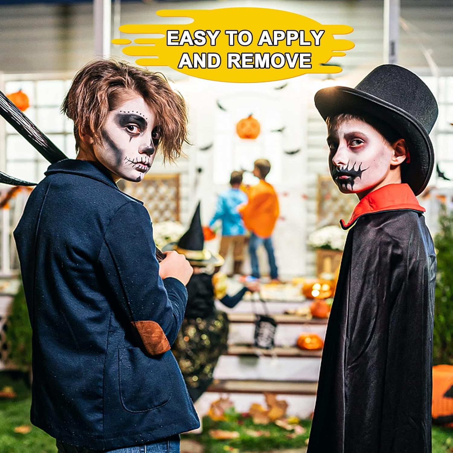 MOEMOE BABY Face Painting Kit Face Paint Body Professional Face Body Painting Kit Water Based Face Painting Makeup Safe for Kids & Adults - White+Light Green image number 4