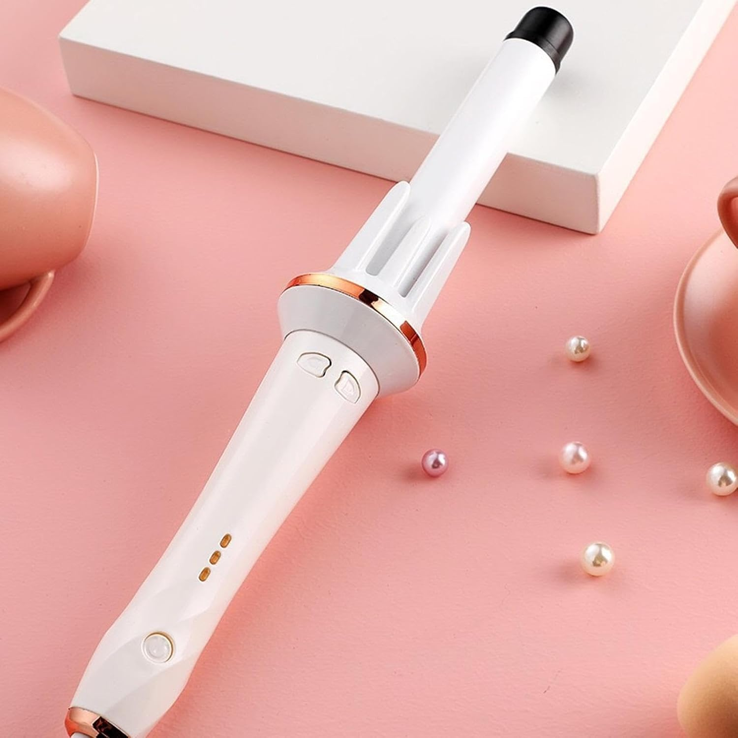 Automatic Curling Iron &ndash; Loose Curl Iron, Heat Styling Tool | Rotation Hair Curler Wand, Rechargeable Iron Hair Use, Smooth Curling Machine for Quick Travel Styling, Everyday Loose Curl Creation image number 4