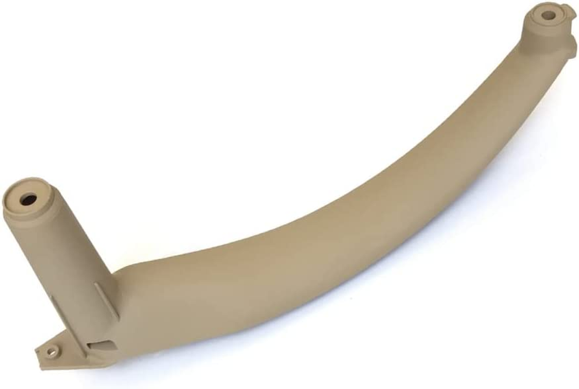Inner Door Pull Handle, Inner Door Trim Grab Cover, Door Armrest Bracket for BMW X5 X6 E70 E71 Replaces OE# 51416969403 (Leather Cover NOT Inculded) (Left Side, Beige)