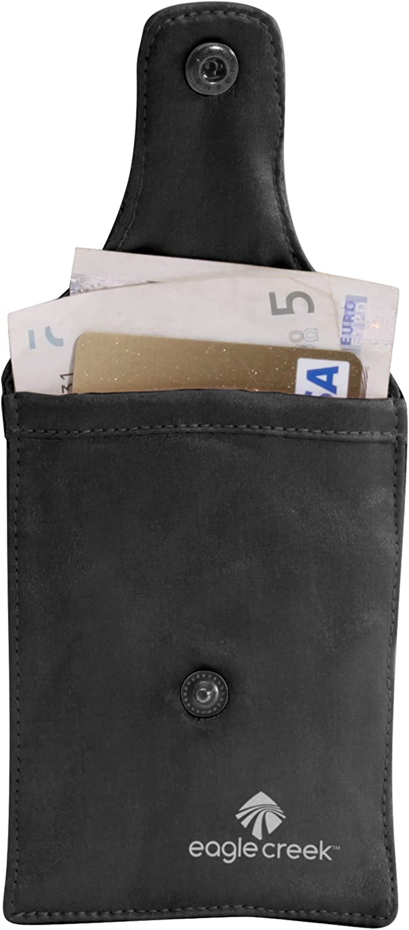 Eagle Creek Silk Undercover Bra Stash, Black - Rose image number 1