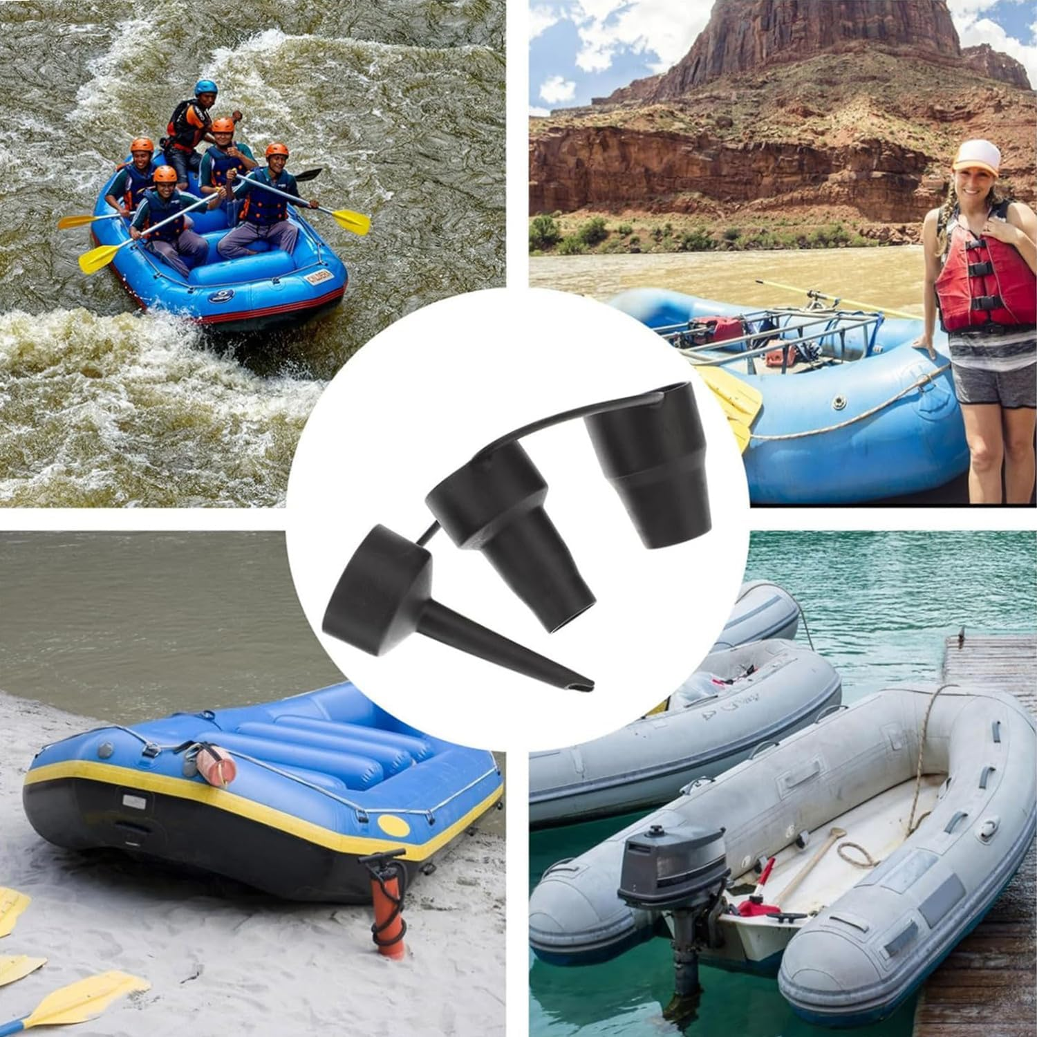 Electric Air Pump Rozzles, Portable Quick Fill Perfect Inflation Nozzles, Outdoor Camping Nozzles (2 Sets)