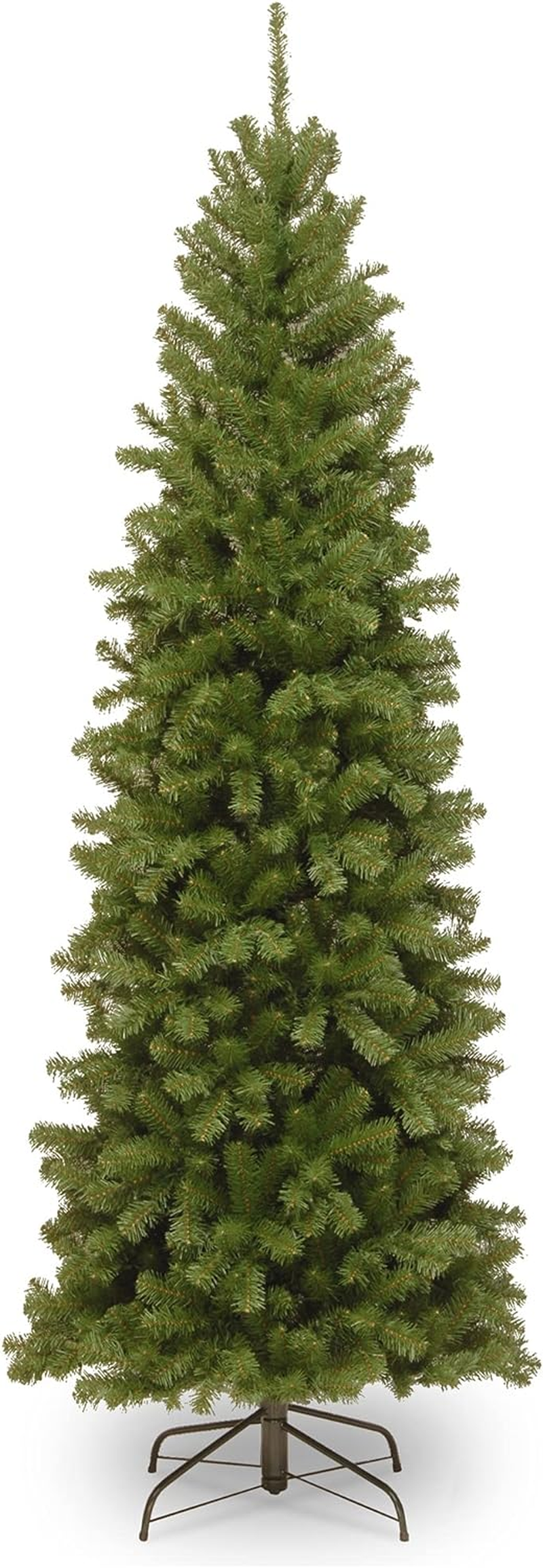 National Tree Company Artificial Slim Christmas Tree, Green, North Valley Spruce, Includes Stand, 6.5 Feet image number 2