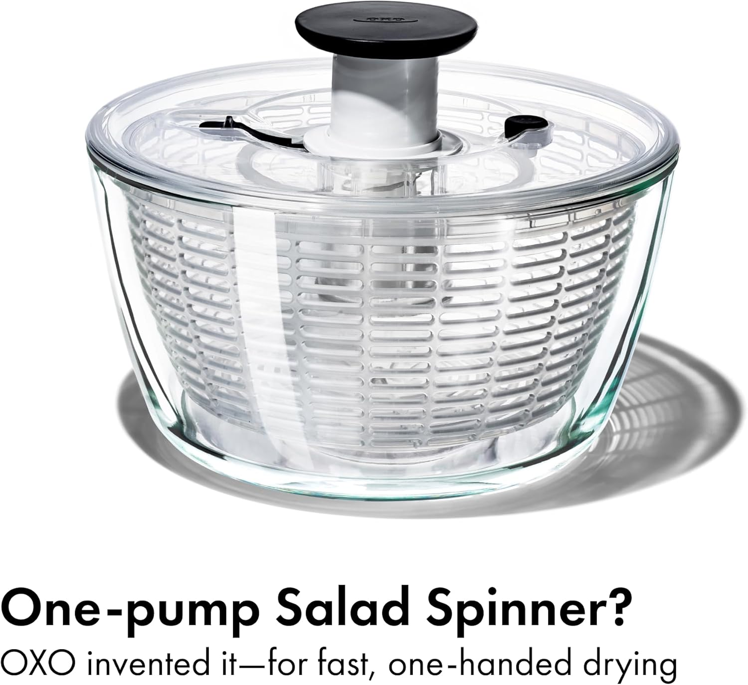OXO Good Grips Glass Salad Spinner, 4 Litre image number 2