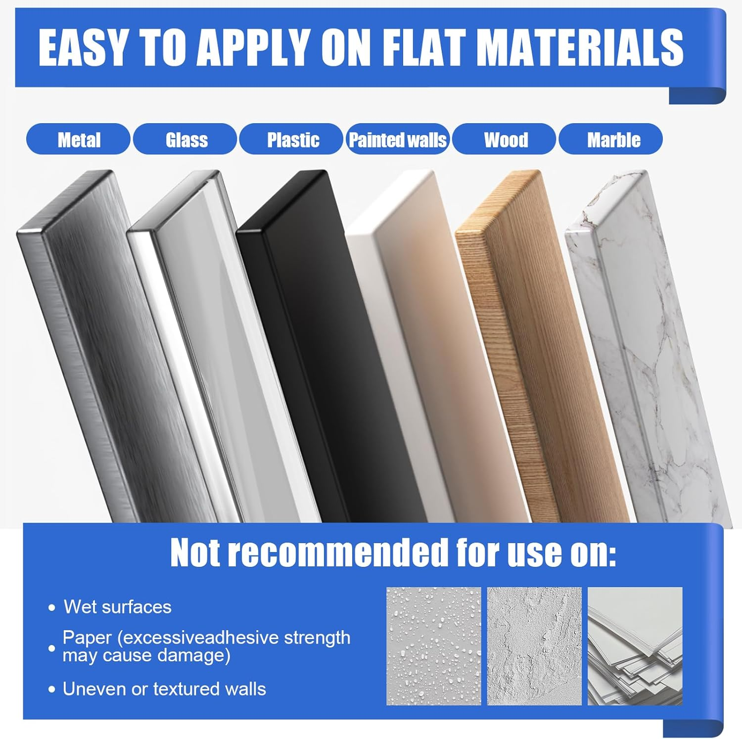 Double Sided Heavy-Duty Mounting Tape, Clear Waterproof Tape, 16FT Length, 0.94 Inch Width for Car LED Strip Lights Home Decor, Office Decor