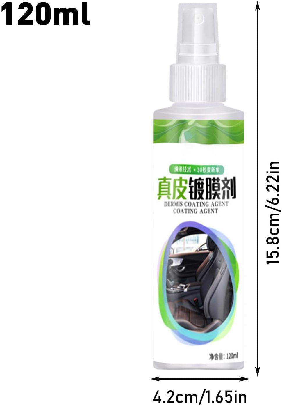 Lisutupode Leather Polish for Car Interior - Car Leather Conditioner Renovation Agent Cleaning Spray | Vehicle Interior Care, 120Ml Automotive Cleaning Supplies, Long-Lasting Protection image number 2