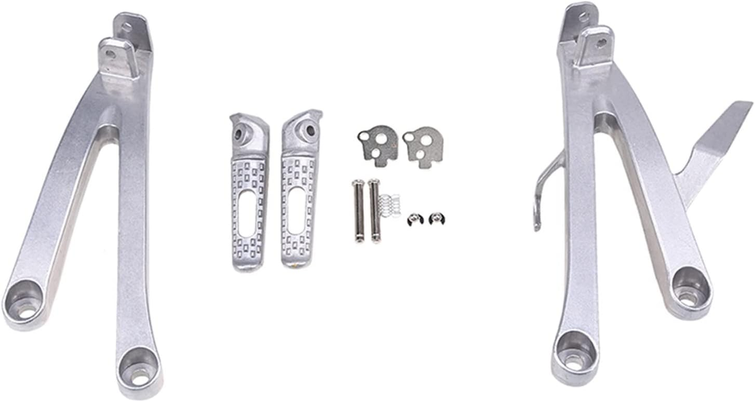 Chrome Motorcycle Passengers Rear Footrest off Road Motorbike Foot Pegs Bracket Sets for CBR600RR 2007-2014 image number 4