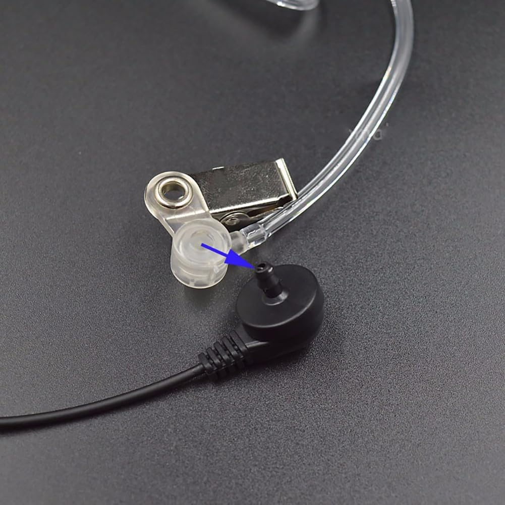 3PCS Replacement Acoustic Tube for 2-Way Radio Audio Headsets,Ear Piece Headset,Replacement Air Acoustic Tube/Transparent Coil Tube for Motorola Kenwood Walkie Cosplay Party image number 3