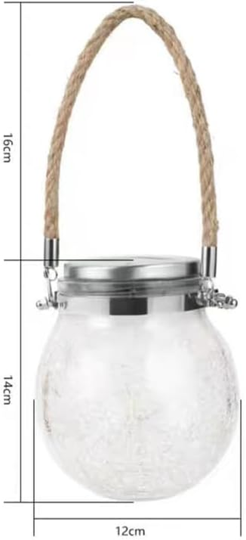 YZYOE LED Solar Wishing Bottle Lights,Outdoor Courtyard Decoration Glass Bottle Warm Light Pendant Lamp Wireless Dusk to Dawn Waterproof Garden Road Landscape Lamp. image number 5