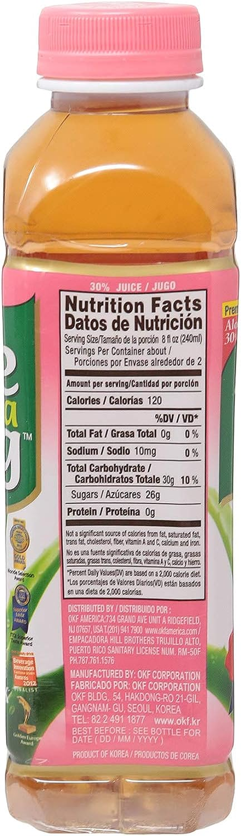 OKF Aloe Vera King Raspberry Flavored Drink 500 Ml