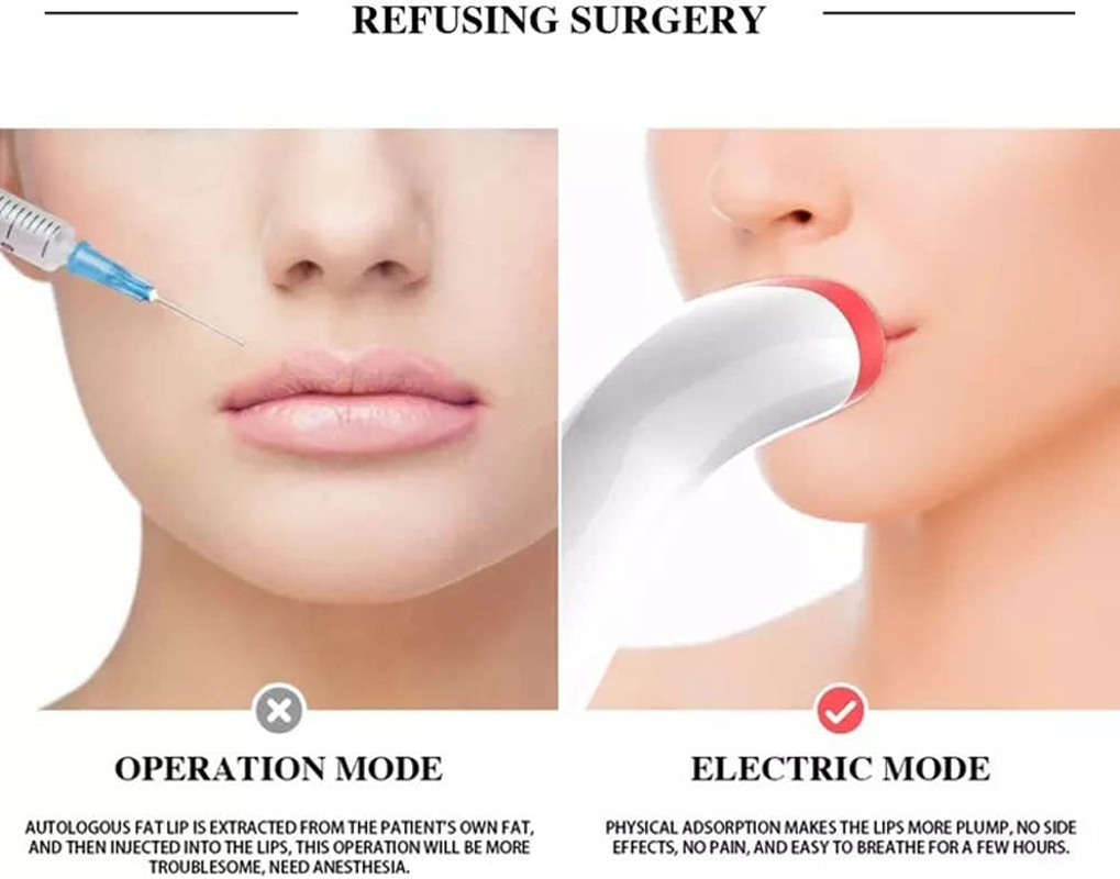 Electric Quick Lip Plumper Device Tool Soft Silicone Beauty Natural Sexy Mouth Lip Enlargement Plumping Enhancement Silica Gel Women Girls Apple Lip & Full Lip
