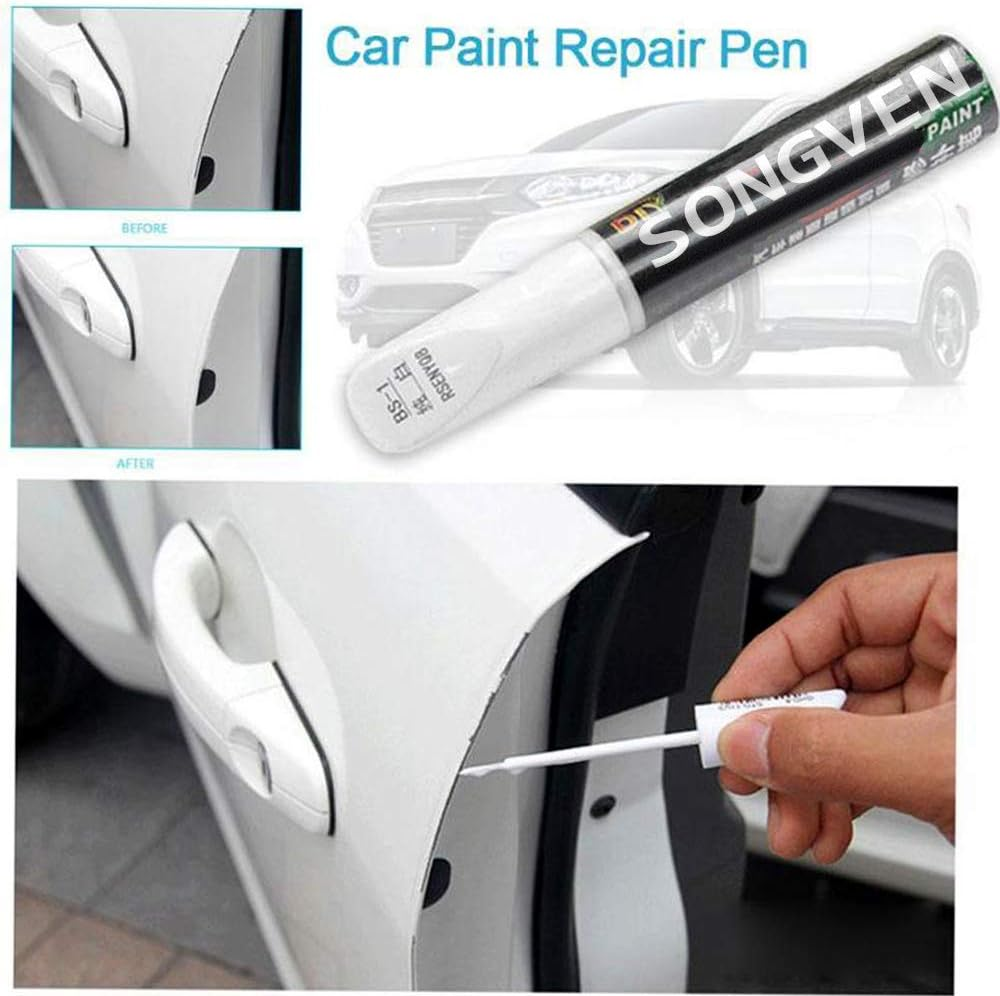 SONGVEN Universal Car Pro Mending Car Remover Scratch Repair Paint Pen Clear Fix It Pro Car Scratch Repair Car Scratch Remover Car Scratch Repair Paint Pen (White)