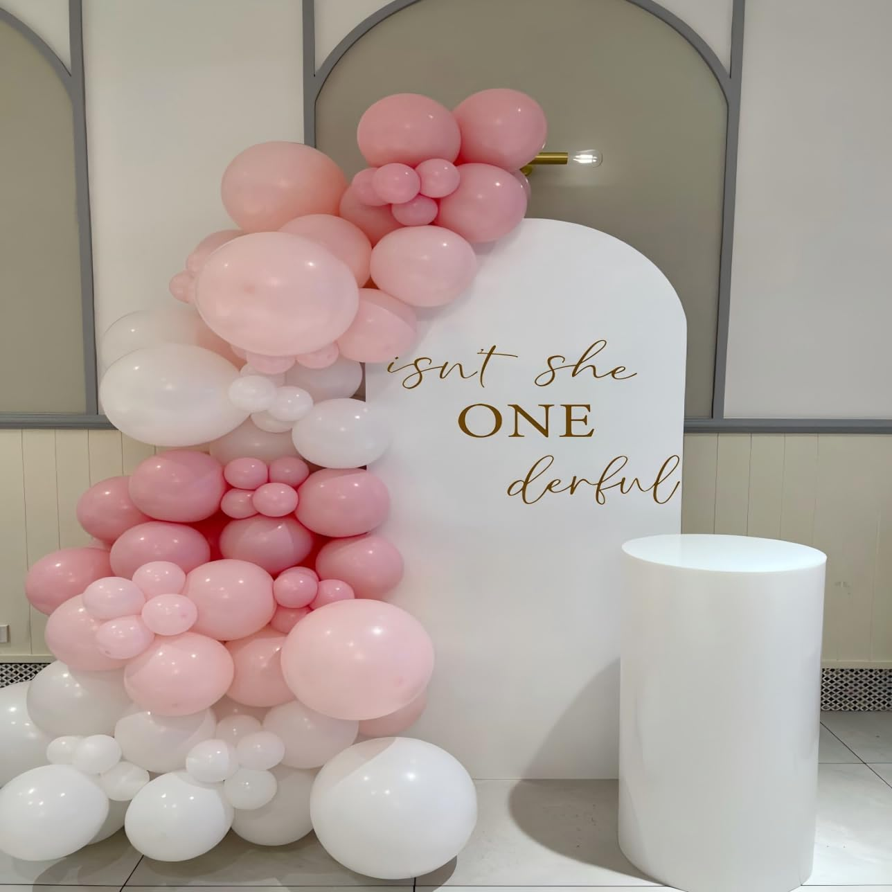 Isn'T She Onederful First Birthday Party Theme Backdrop Decal - Isn'T She Onederful First Birthday Party Sign for Balloon Arch Decal,Newborn Onderful Birthday Girl (Isn'T She Onederful Decal) image number 3