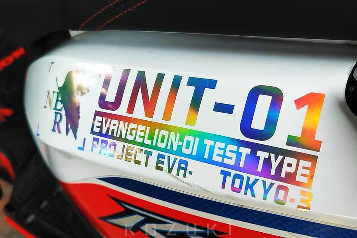 Evangelion Vinyl Sticker Evangelion Car Decal Rei Car Stickers Asuka Car Sticker Unit01 Stickers for Car Neon Genesis Evangelion Car Decal Eva01 Stickers for Car Waterproof Uv Resist (RAINBOW02) image number 5