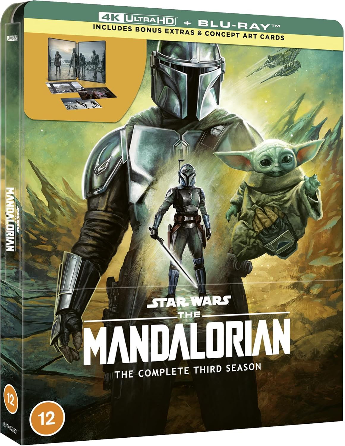 Star Wars Mandalorian Season 3 4K UHD + Blu Ray Steelbook (Disney+ Original) (Includes Artcards) [Blu-Ray] [Region Free] image number 4