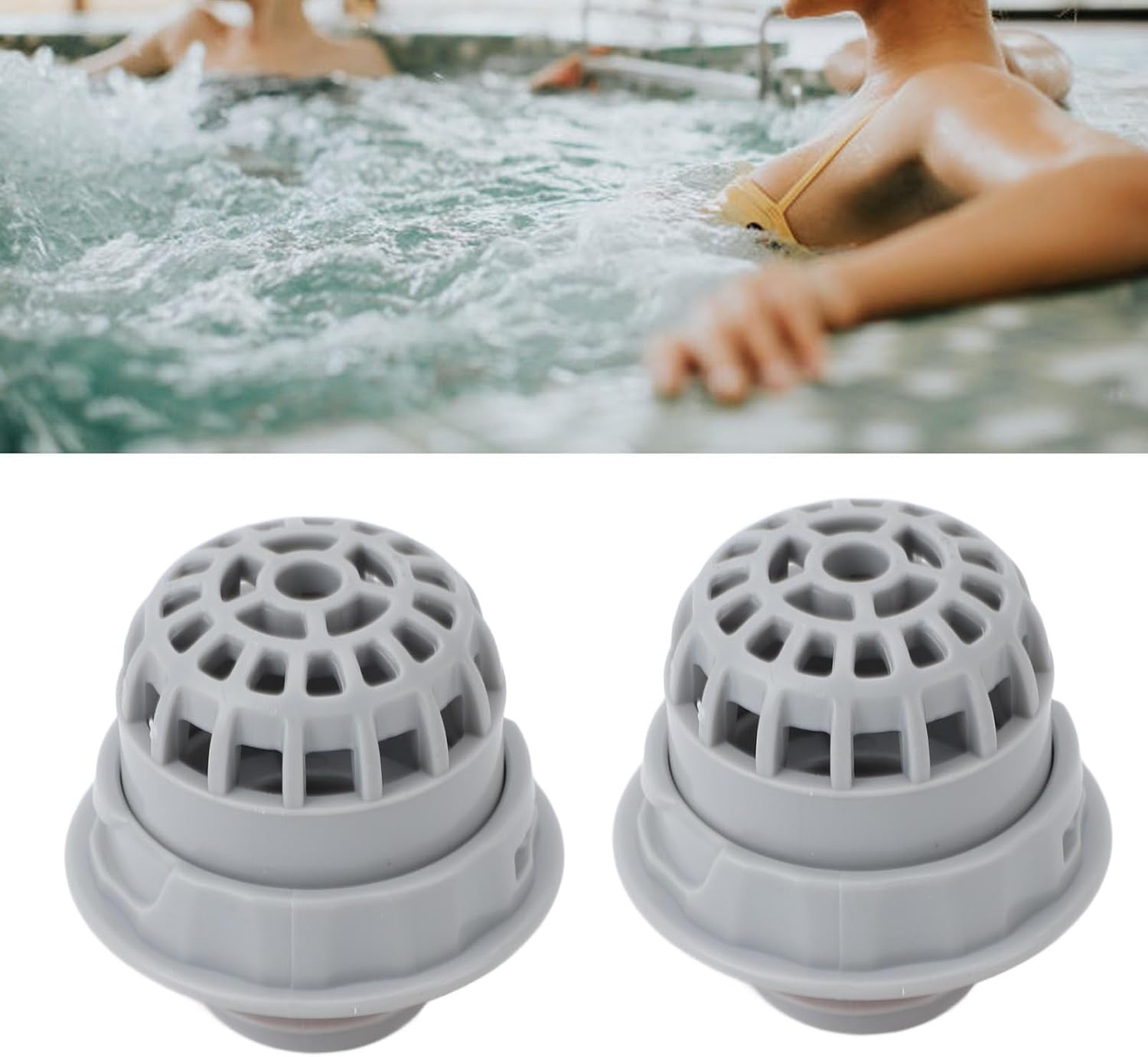 Top Debris Screen Filter P05346 Replacement, PVC Male Thread G3/4 Top Debris Screen Strainer Replacement P05346 for Pool Hot Tub Spa, 2Pcs image number 2