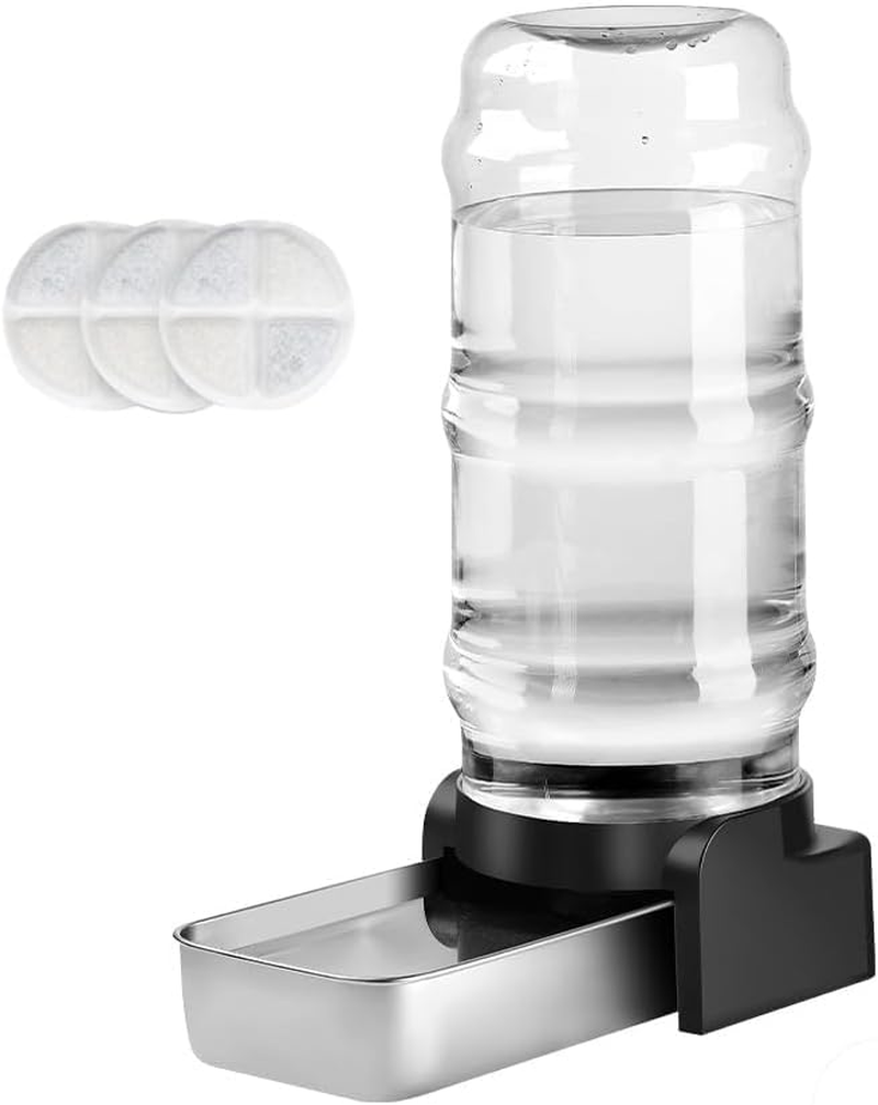 Marchul 2.3 Gallon Dog Water Dispenser, Large Dog Water Bowl Dispenser with Stainless Steel, Automatic Gravity Pet Bowl for Dogs Medium to Large (3 Filters) 8.6L image number 5