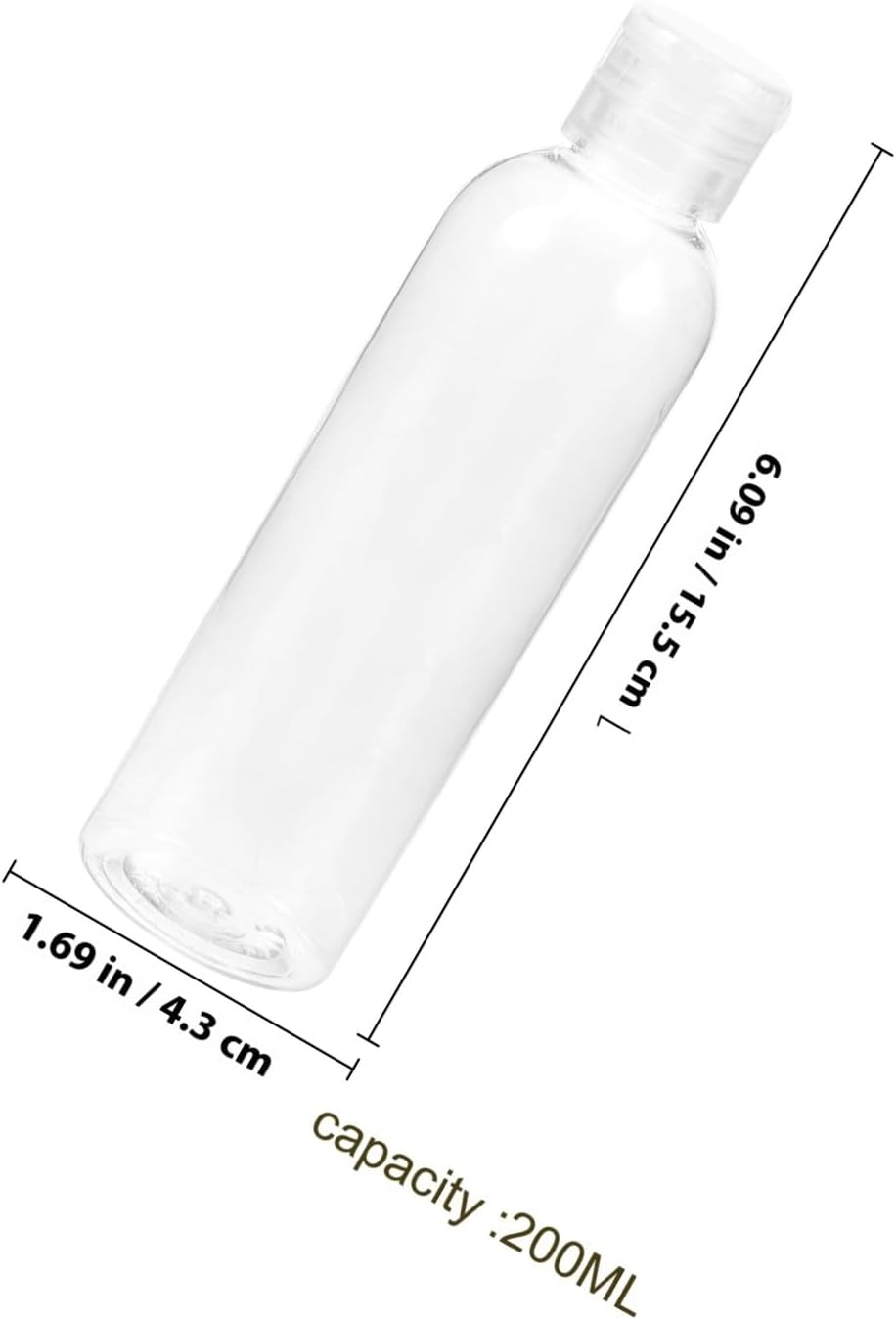 LALADEFIEE 10Pcs Pet Refillable Travel Bottles 200Ml with Flip Cap for Shampoo Lotion Conditioner Toiletries Leak-Proof Plastic Containers for Outdoor and Business Use image number 6