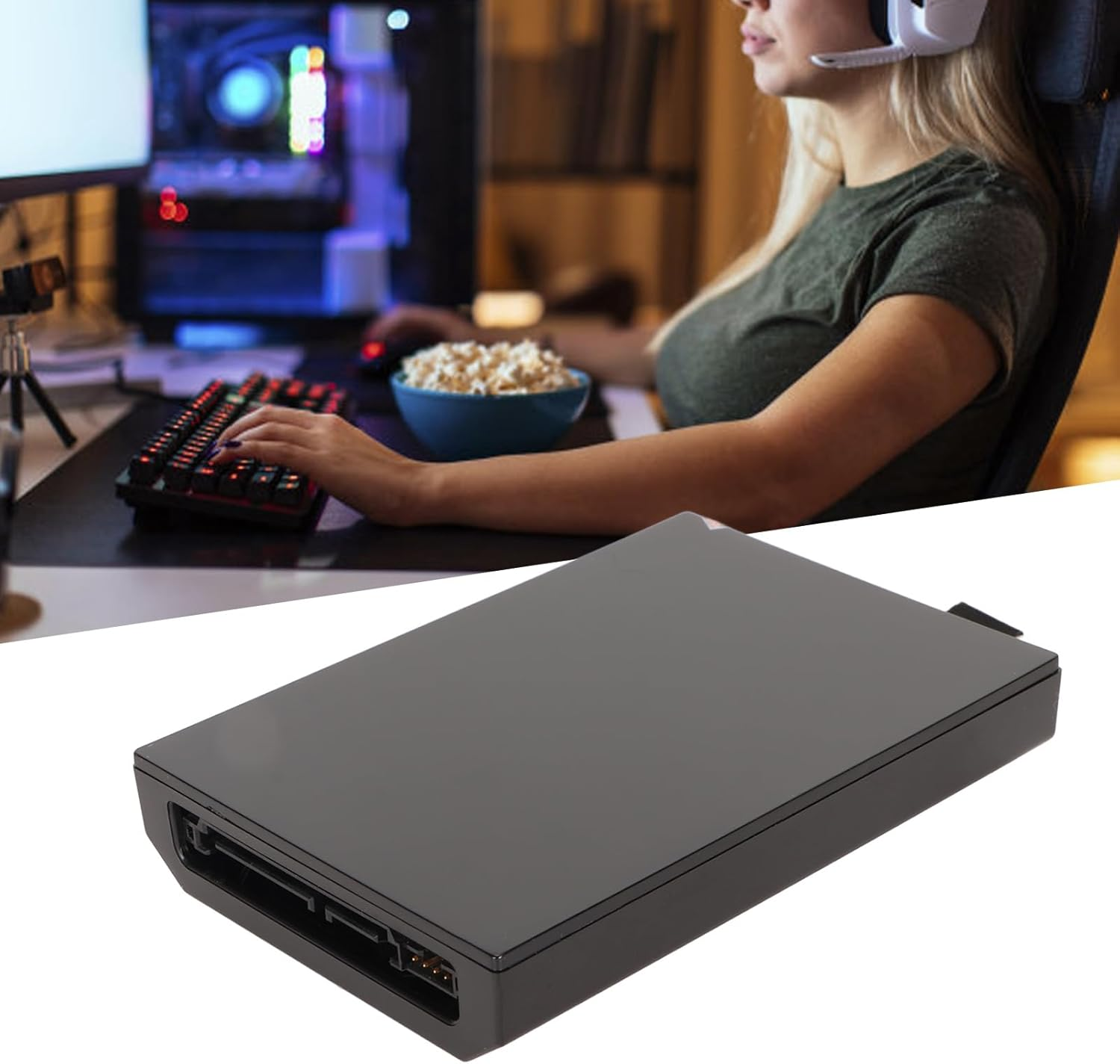 Gernie Internal Hard Drive for Xbox 360 Slim, Low Noise Thin Internal HDD Hard Drive Disk Disc for Xbox 360 Slim, Compact Design, Wear Resistance (320GB), Gernie624Thkiczg-15 image number 2