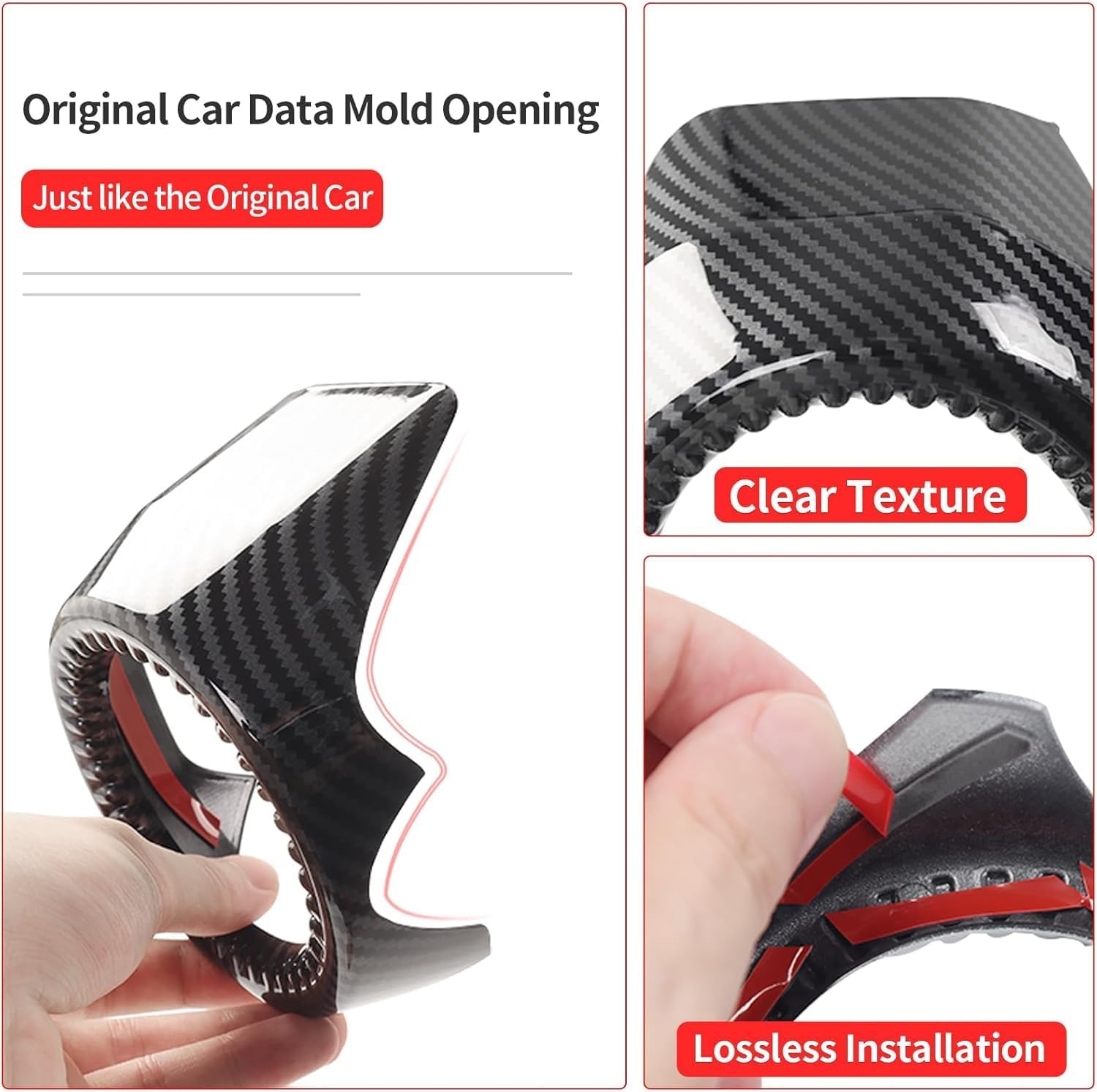 2PCS Carbon Fiber Style Front Left and Right Air Outlet Cover Decoration Fit for Toyota Land Cruiser 250 1958 Prado LC250 J250 2024-2025 Interior Accessories (A) image number 2