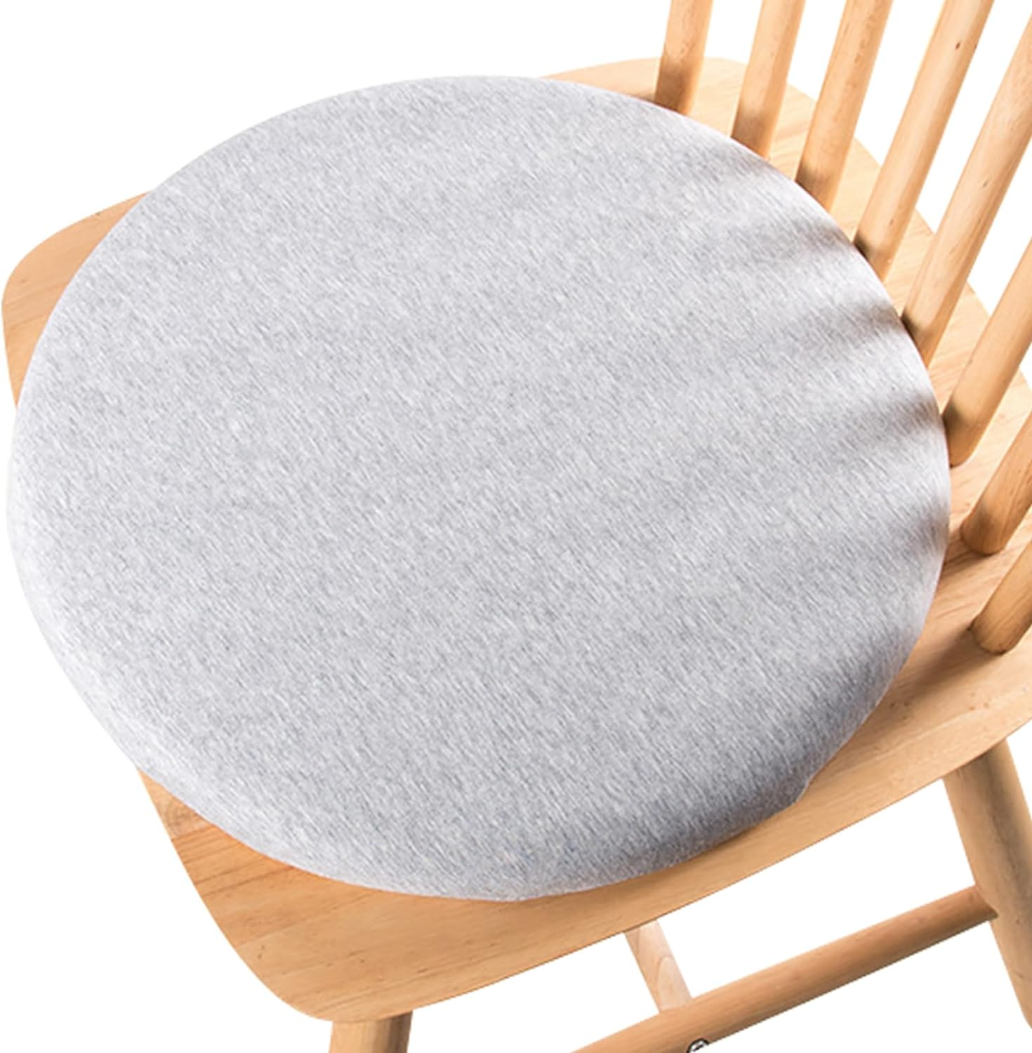 Seat Cushion Chair Pad, round Non-Slip Comfortable Floor Soft Chair Mat Office Bedroom Living Room Kitchen Chair Cushions (Gray) image number 2