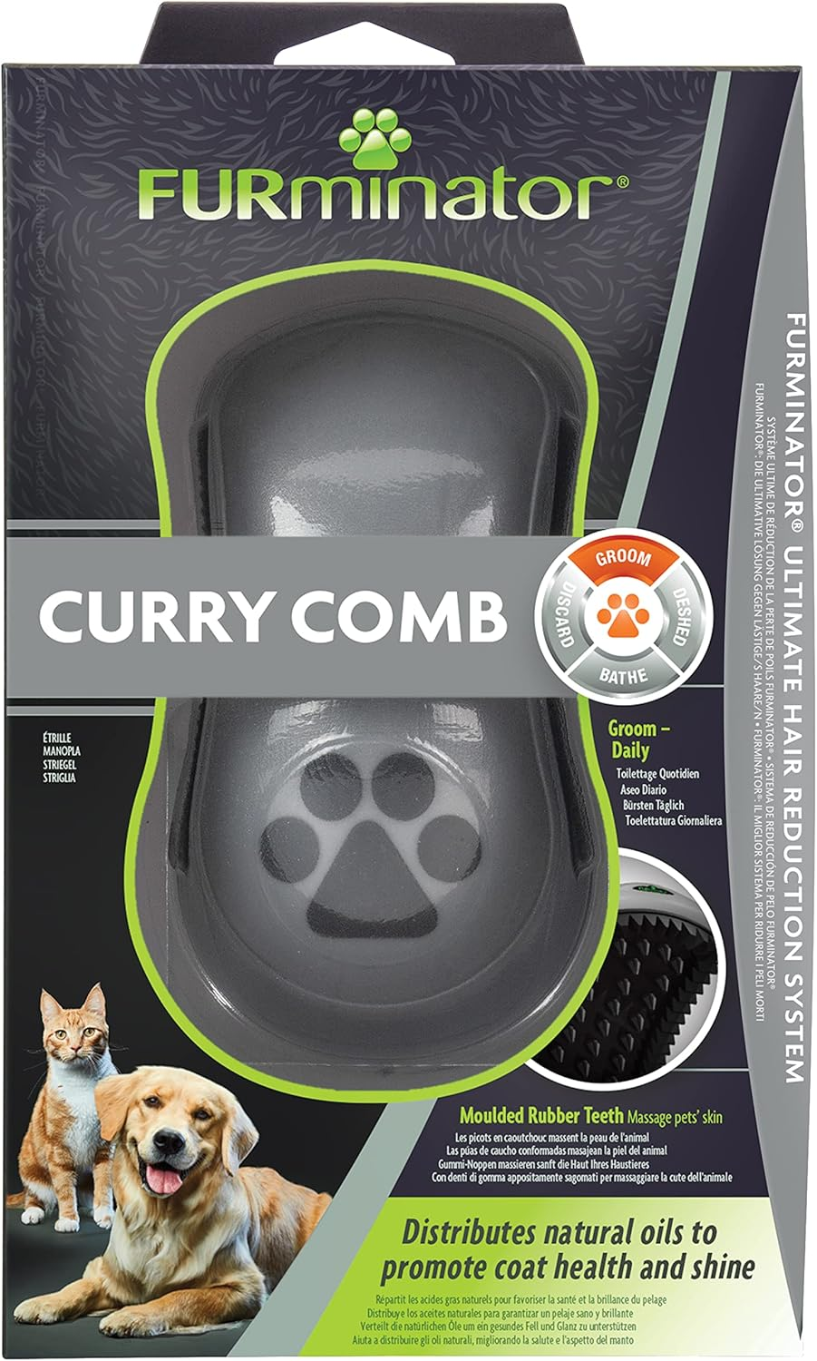 Furminator Curry Comb for Cats and Dogs image number 2