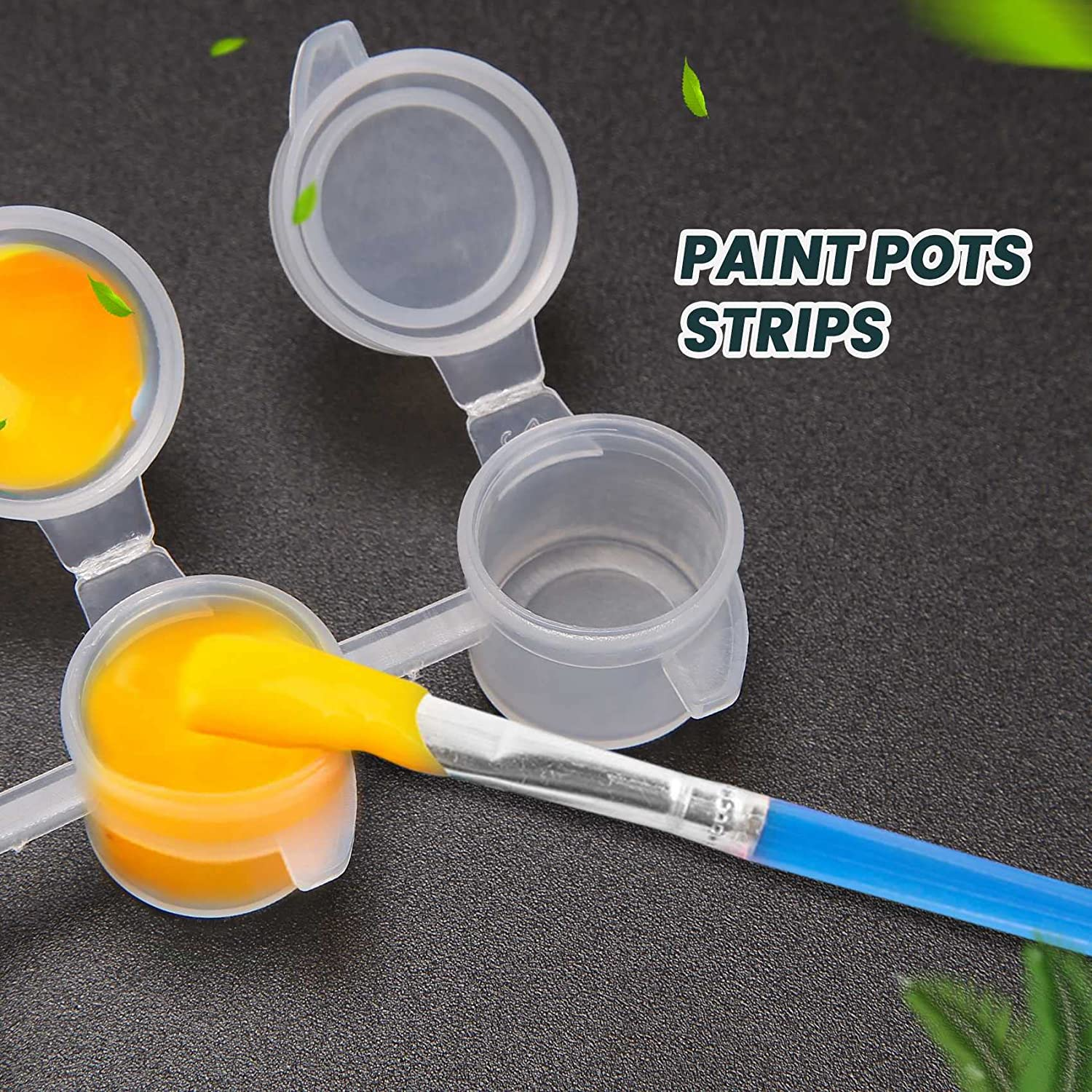Dovhmoh 30 Strips 180 Pots Paint Pots Strips 3 Ml Mini Paint Pot Empty Paint Cups Crafts Plastic Storage Containers image number 2