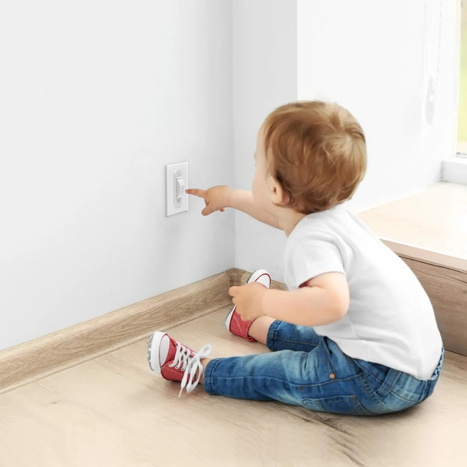 Wall Switch Guard, Child Proof Light Switch Cover Guard | Toggle Style | Light Switch Protection | Keep Toggle Switch in on or off Position | 1 Pack, White image number 2