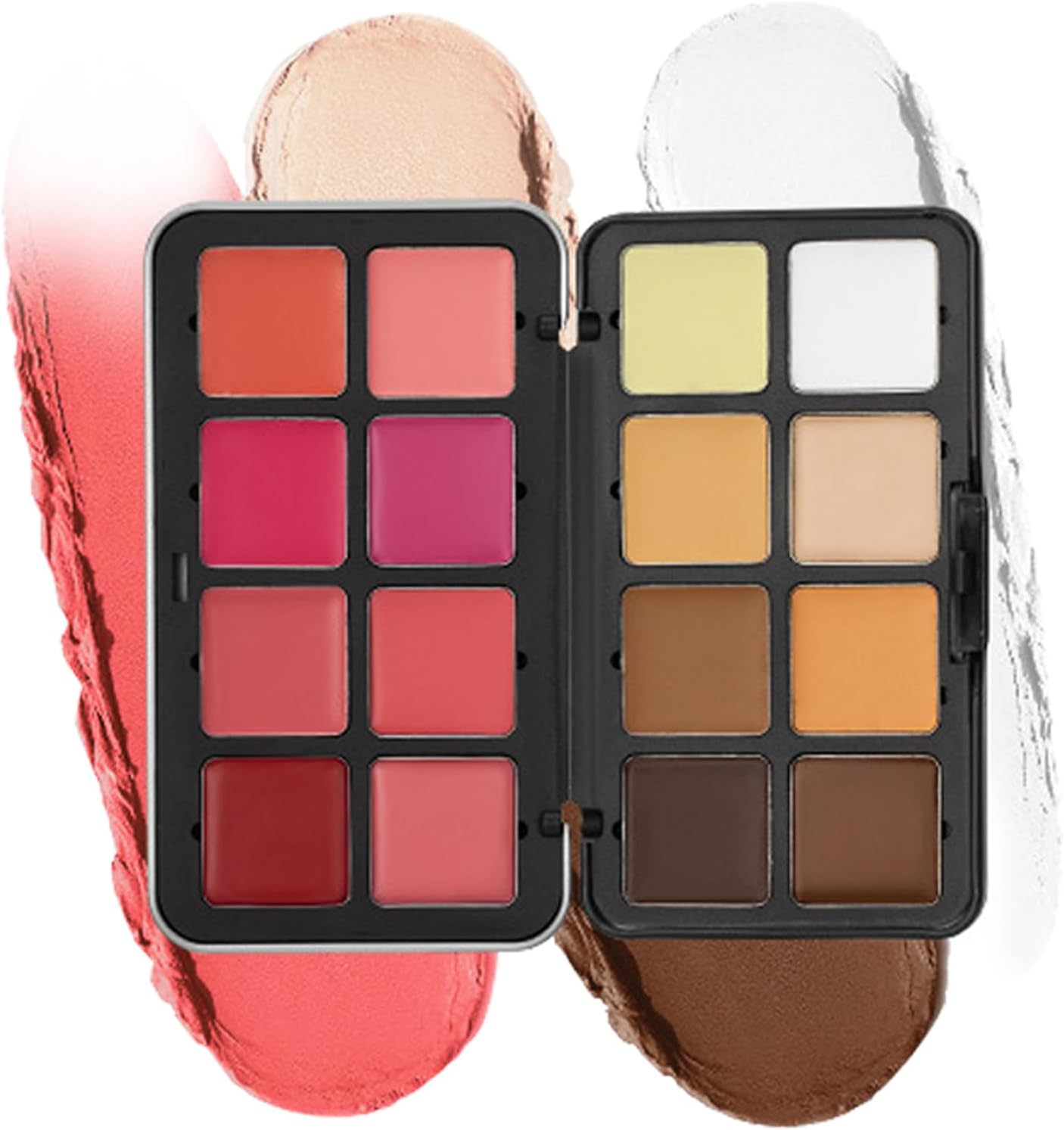 Cream Blush Palette, 16-Color Eyeshadow Makeup Palette Face Blush, Long-Lasting Highlighter Concealer Bronzer for Face Makeup Cheeks Women Girls Travel Work Birthday Party image number 4