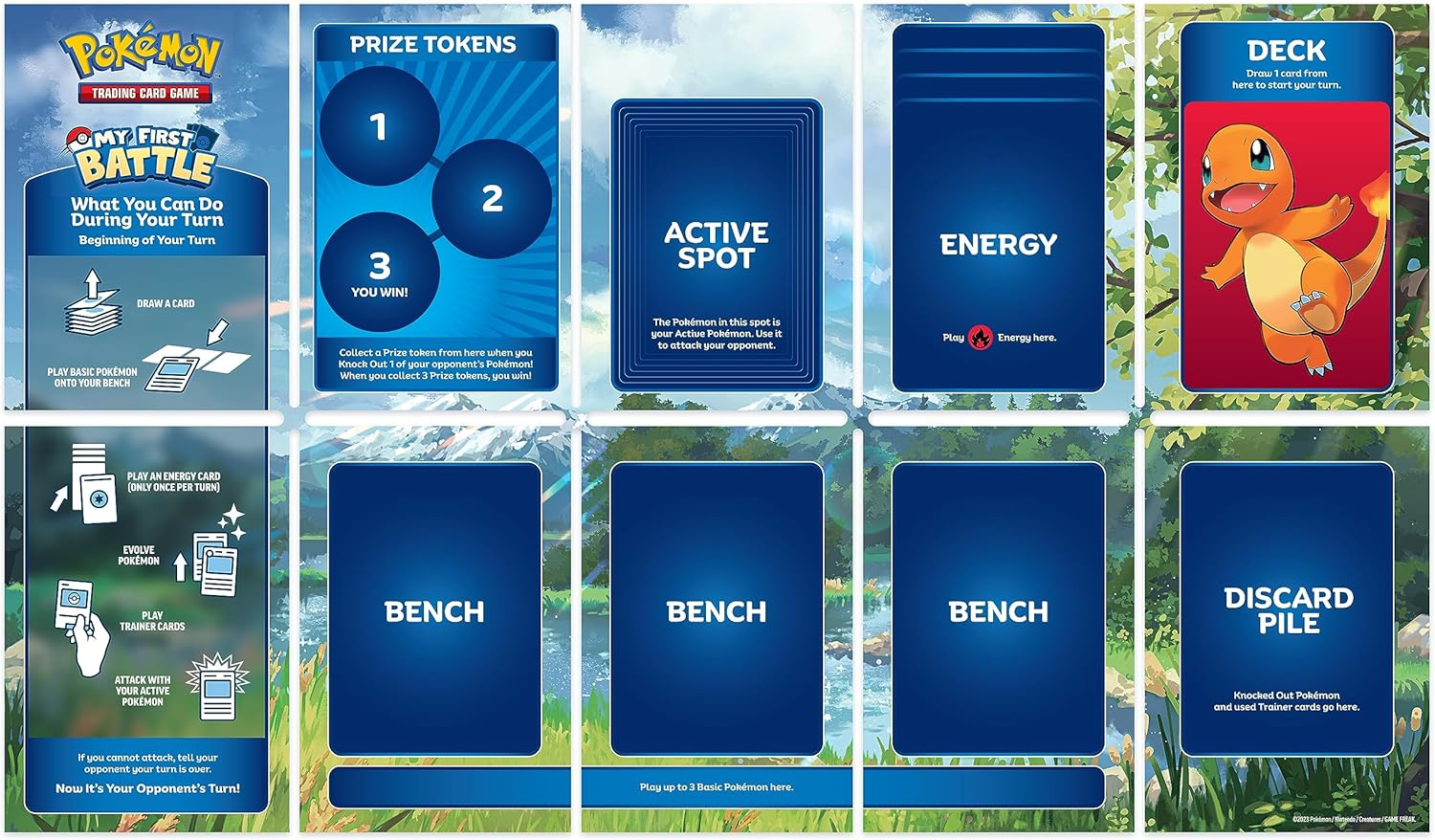 Pok&eacute;mon TCG: My First Battle&mdash;Charmander and Squirtle (Starter Kit Including 2 Ready-To-Play Mini Decks & Accessories)