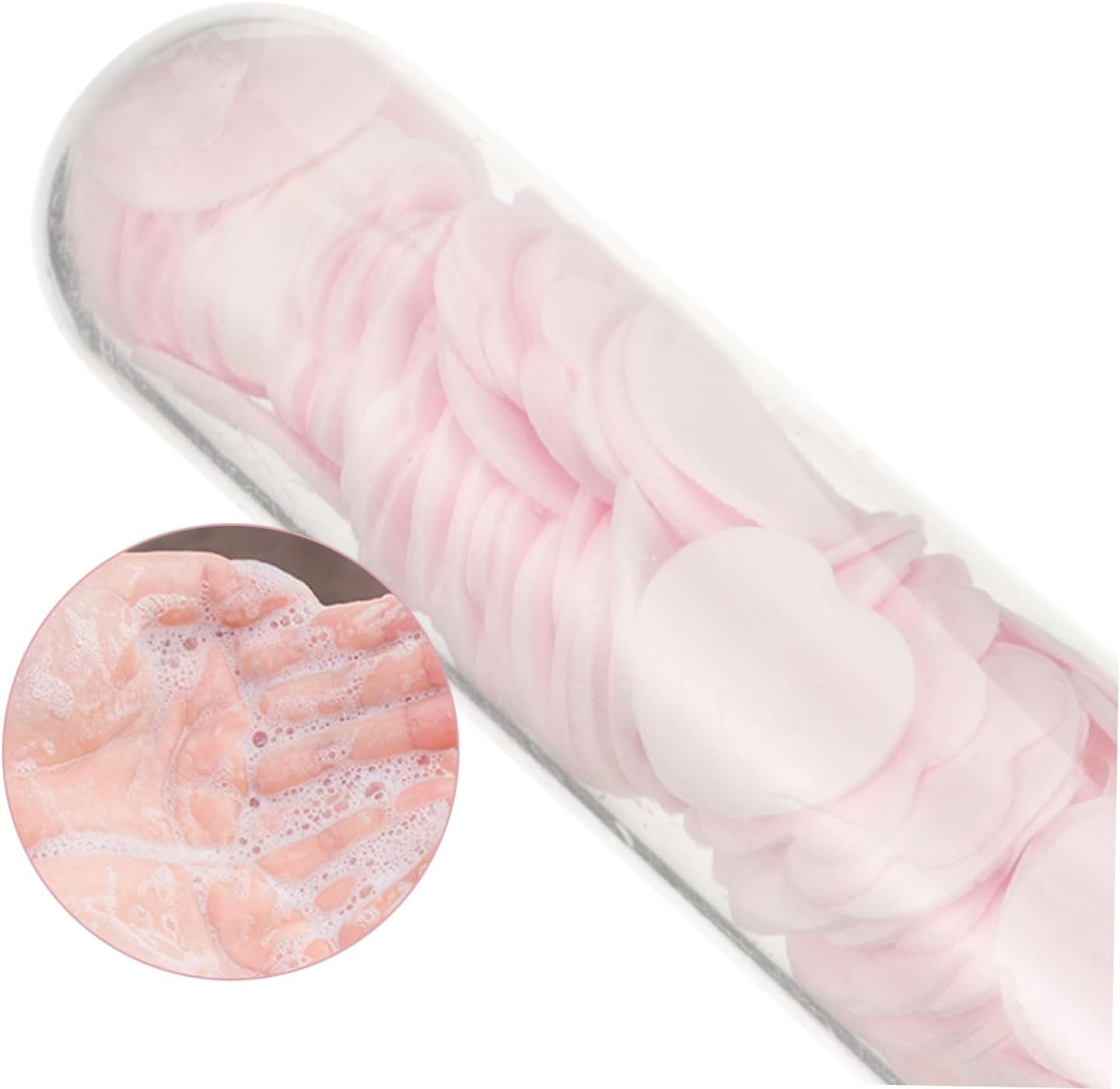 Kisangel 5Pcs Portable Scented Soap Petals Foaming Soap Flakes for Outdoor Travel Lightweight Washable Slice for Camping Hiking and Daily Use image number 5